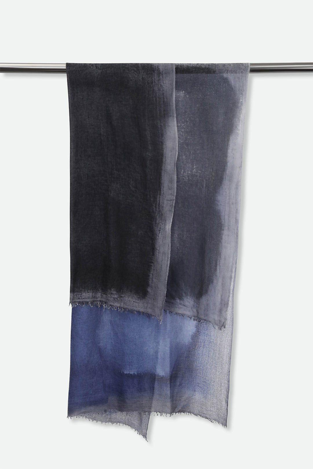 MIDNIGHT CHARCOAL SCARF IN HAND DYED CASHMERE - Jarbo