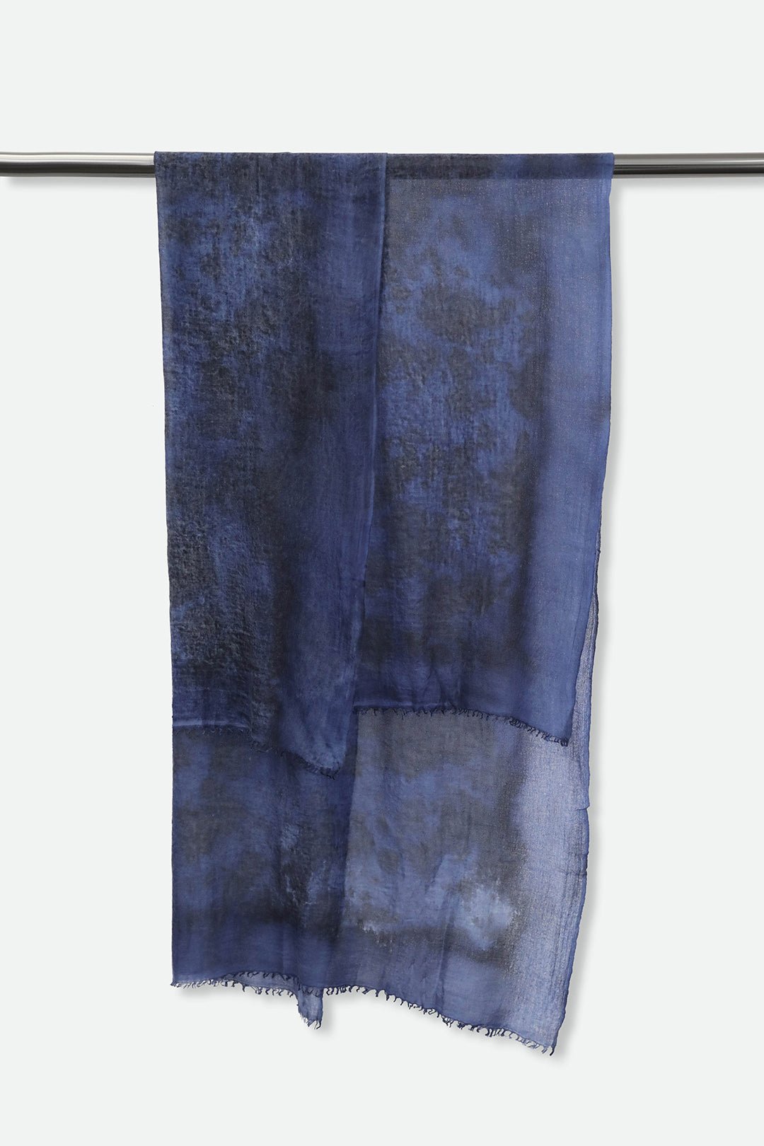 MIDNIGHT NAVY SCARF IN HAND DYED CASHMERE - Jarbo