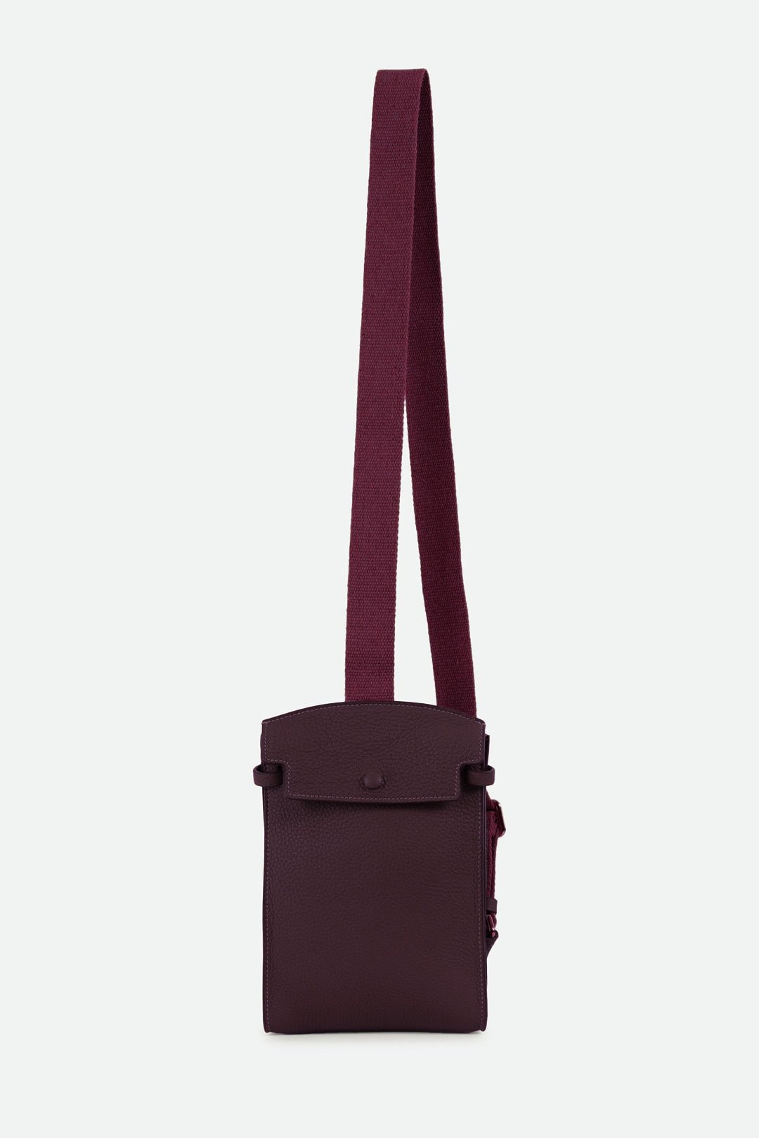 MONZA ITALIAN LEATHER CROSSBODY IN BORDEAUX WINE - Jarbo