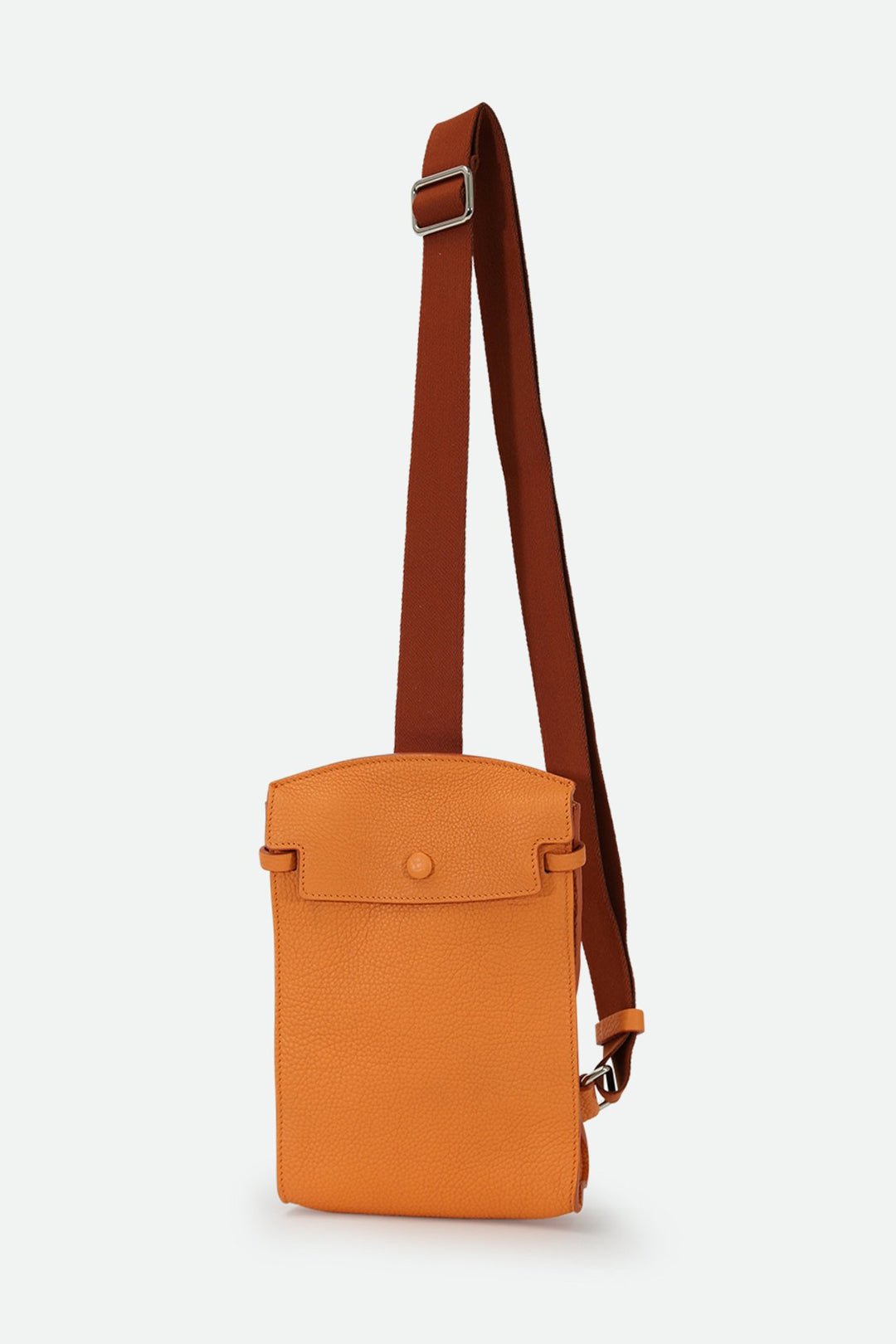 MONZA ITALIAN LEATHER CROSSBODY ORANGE - Jarbo