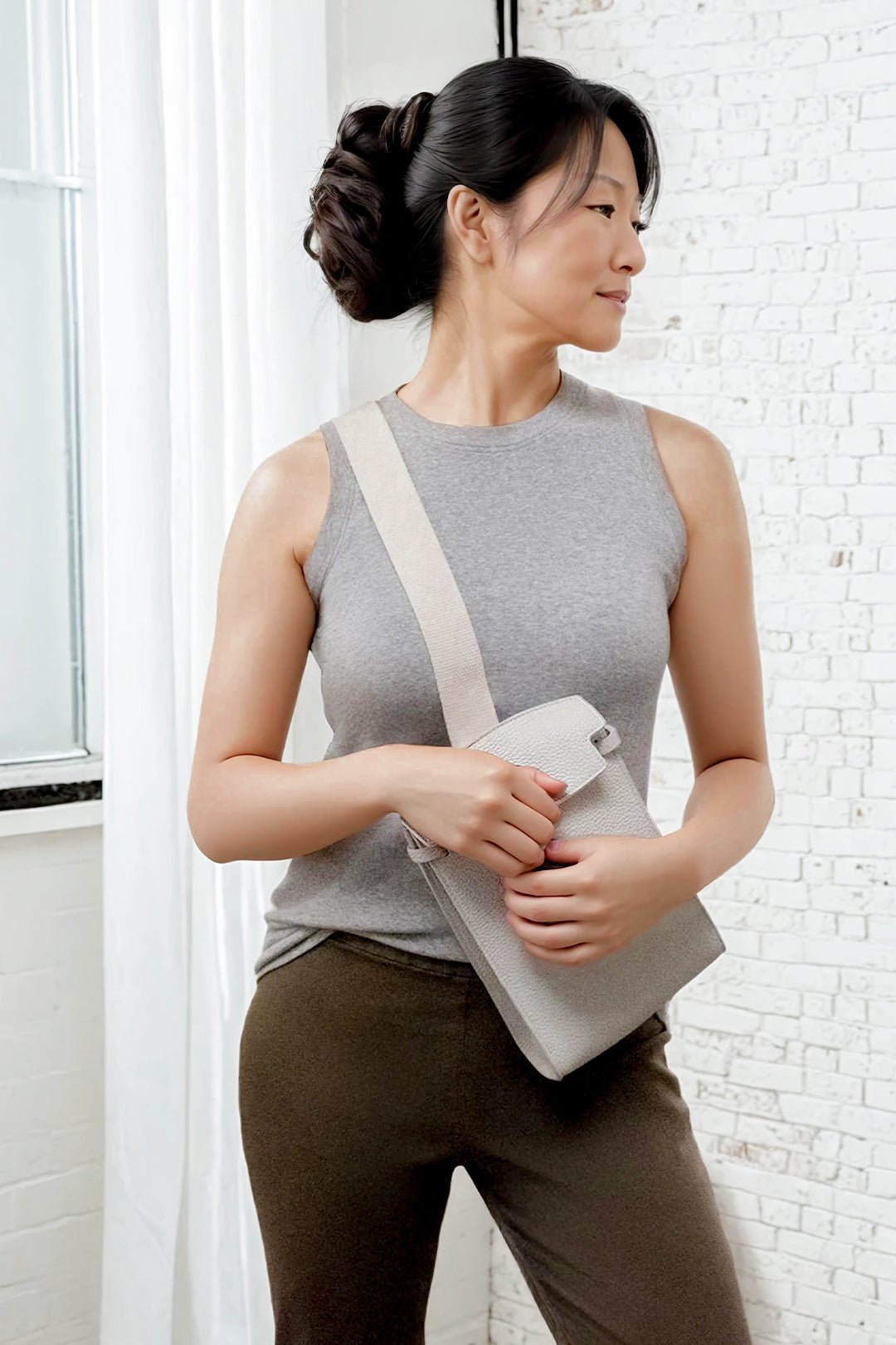 MUSCLE TANK IN HEATHERED PIMA STRETCH - Jarbo