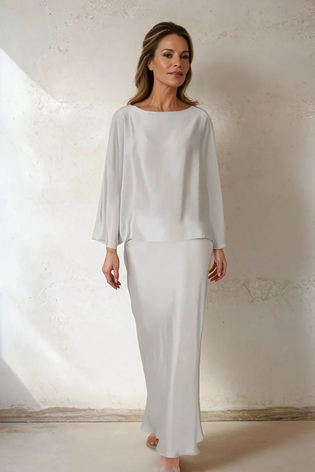 NALA BIAS SKIRT IN SILK CHARMEUSE - Jarbo