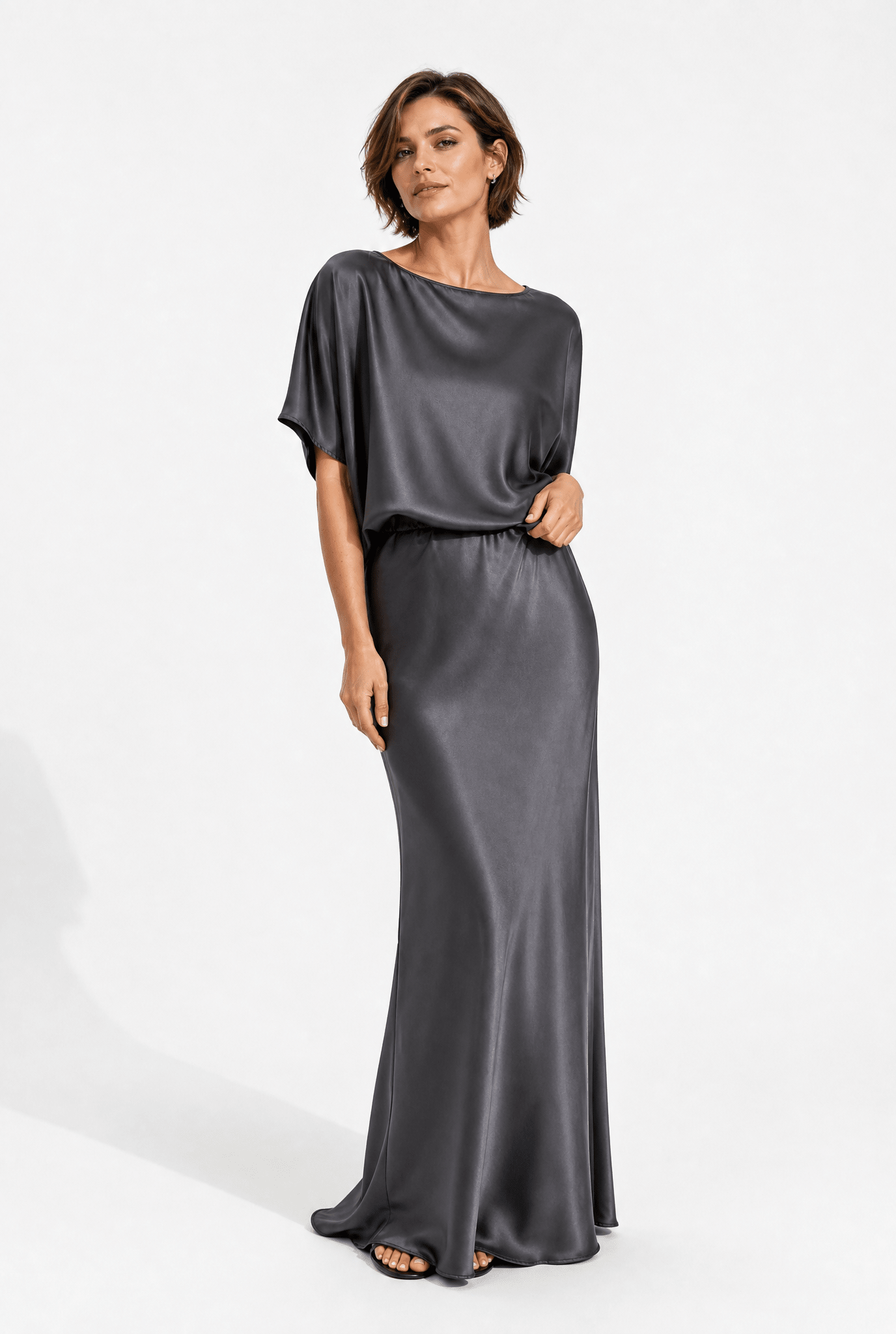 NALA BIAS SKIRT IN SILK CHARMEUSE - Jarbo