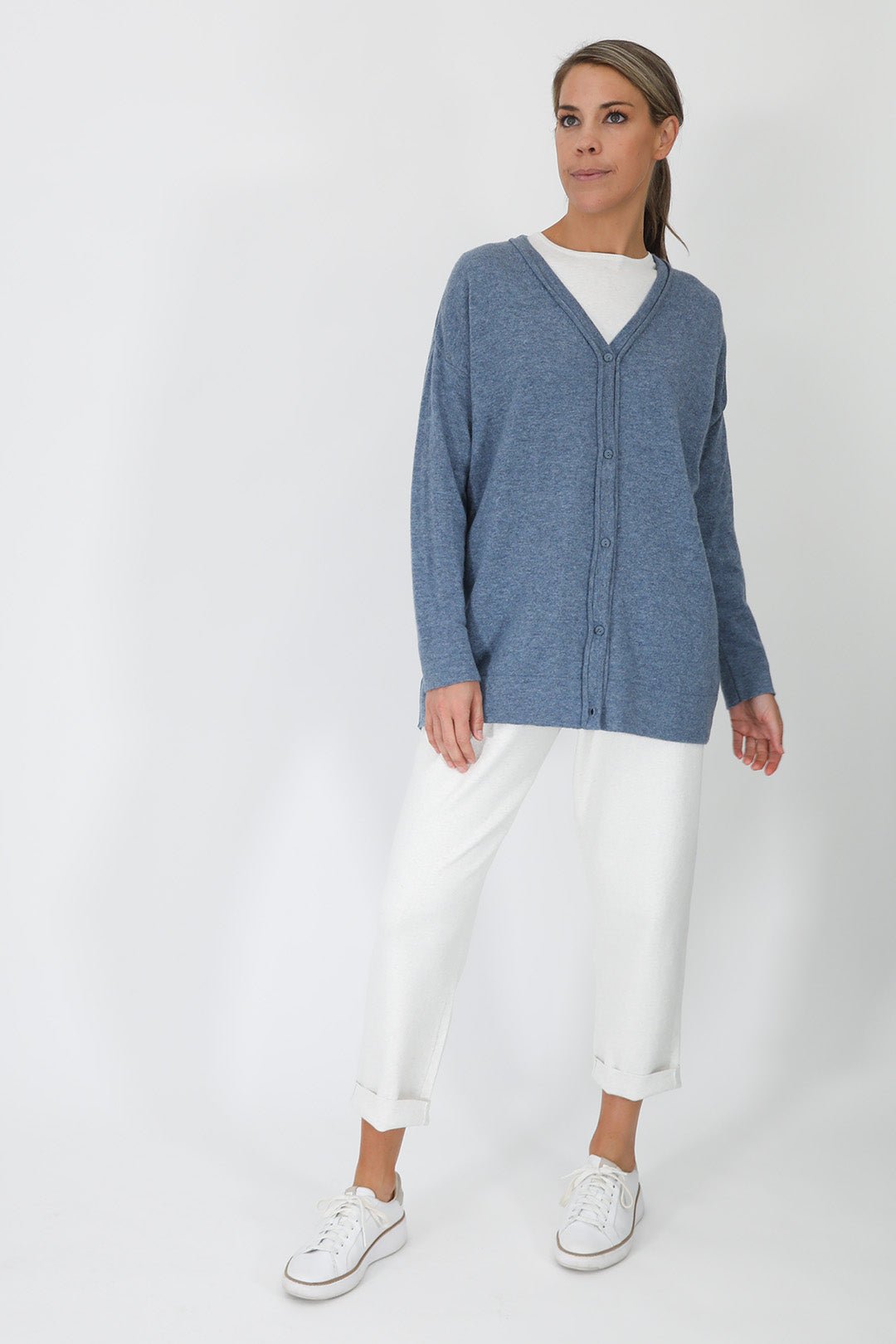 NELS BOYFRIEND CARDIGAN IN CASHMERE BLEND - Jarbo