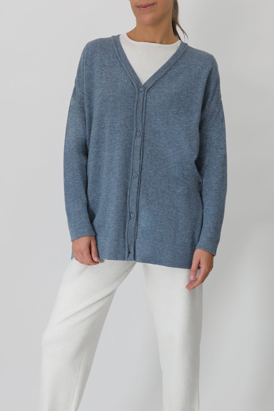 NELS BOYFRIEND CARDIGAN IN CASHMERE BLEND - Jarbo