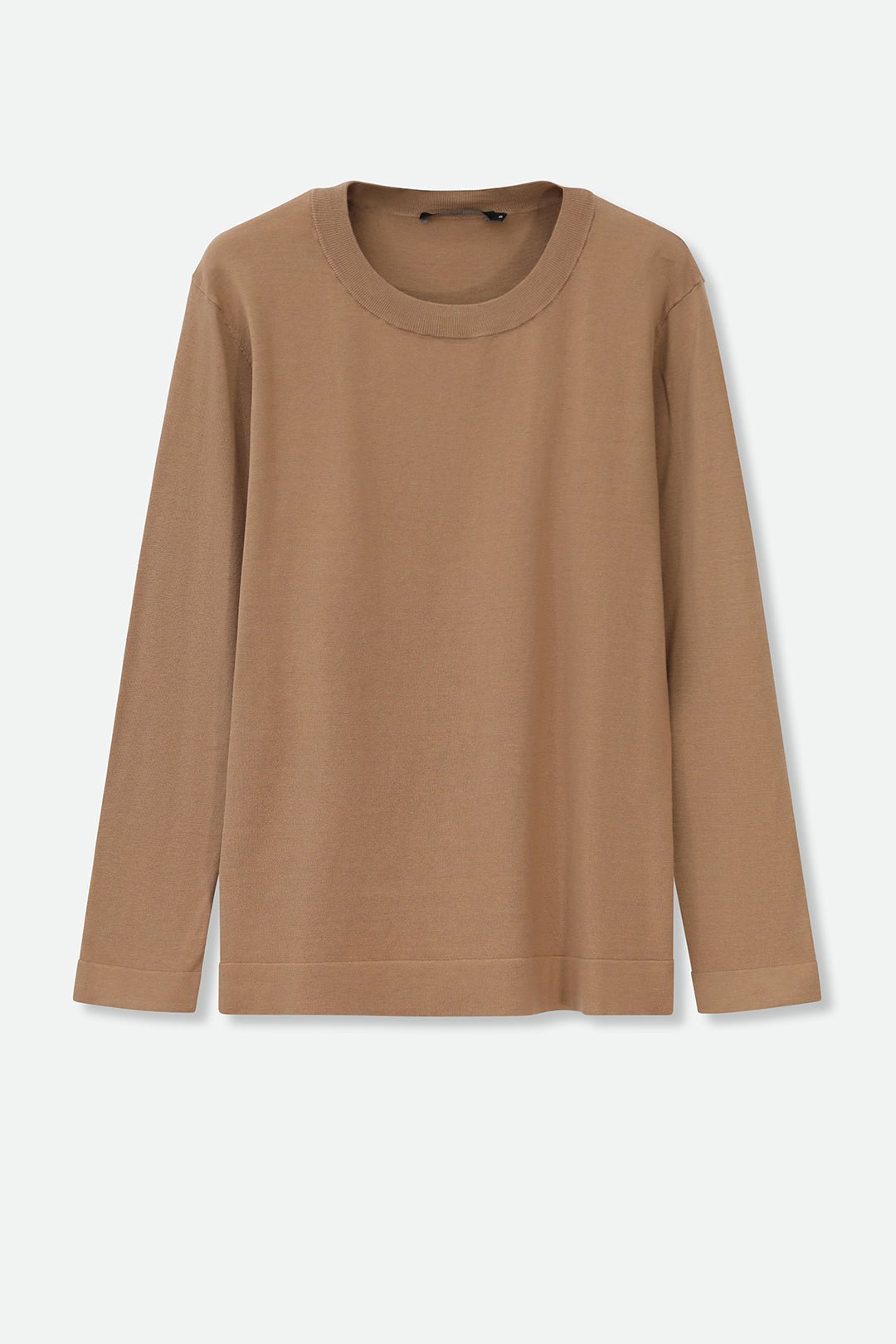 NICO LONG SLEEVE CREW IN FINE GAUGE ITALIAN SILK COTTON - Jarbo