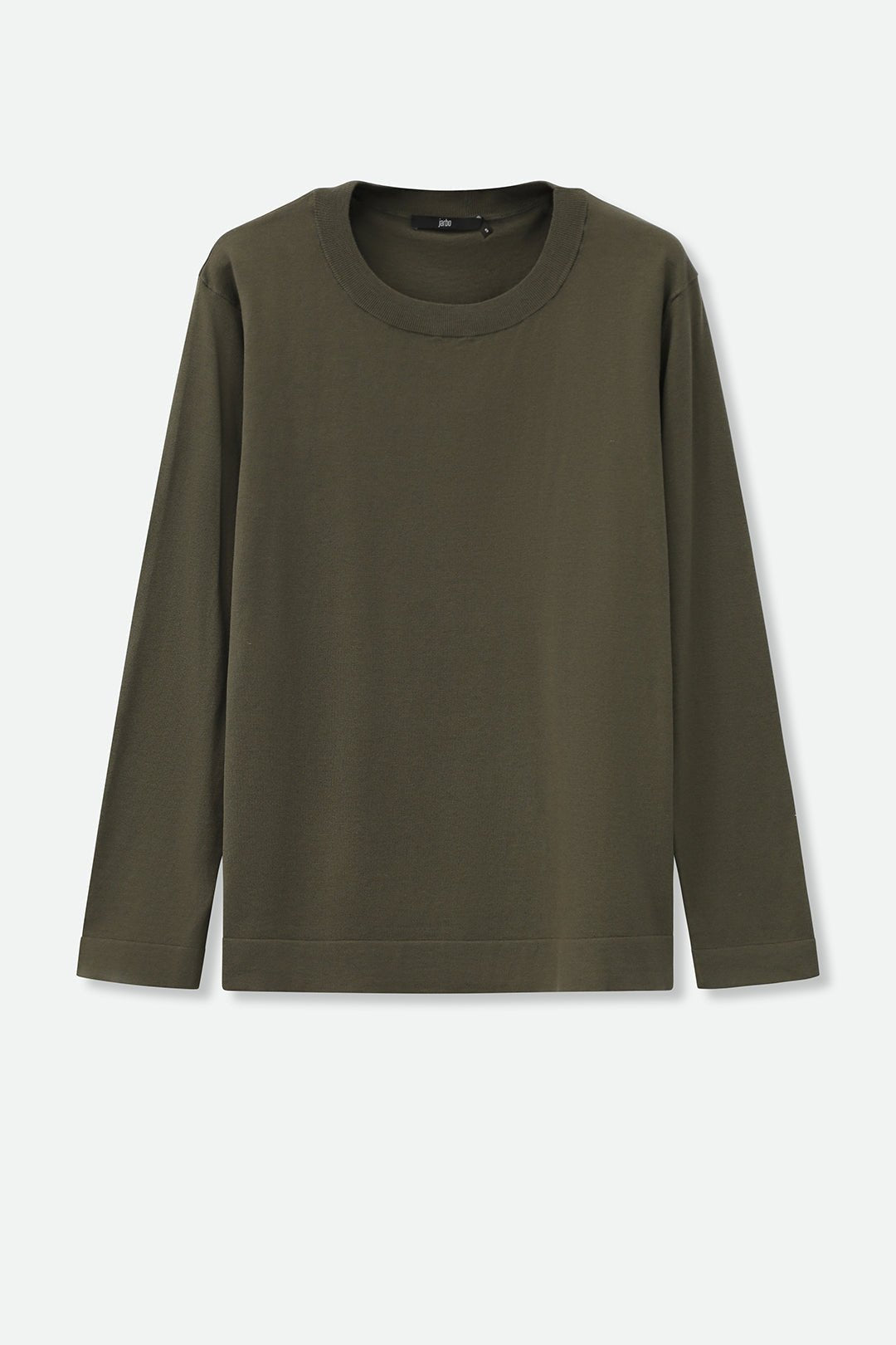 NICO LONG SLEEVE CREW IN FINE GAUGE ITALIAN SILK COTTON - Jarbo
