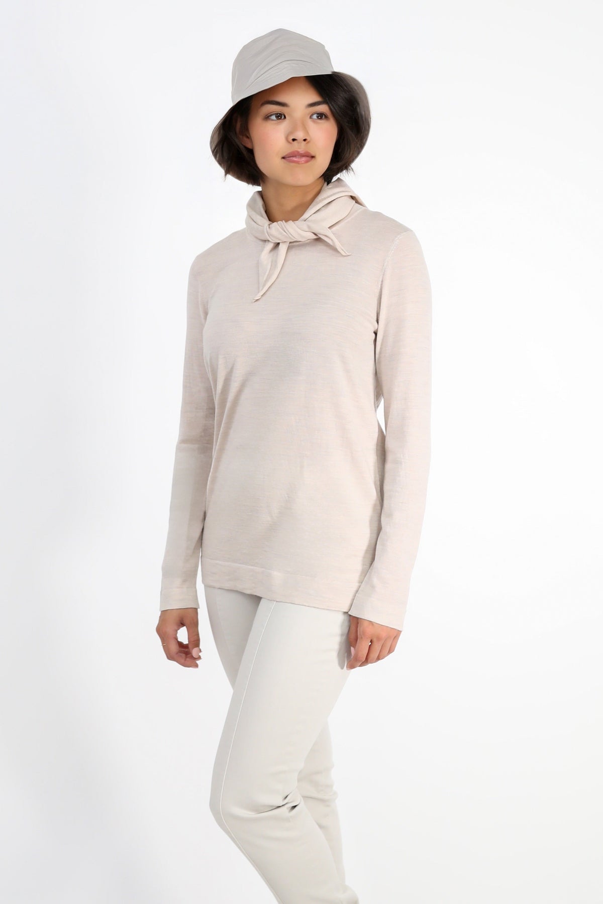 NICO LONG SLEEVE CREW & SCARF IN FINE MERINO - Jarbo
