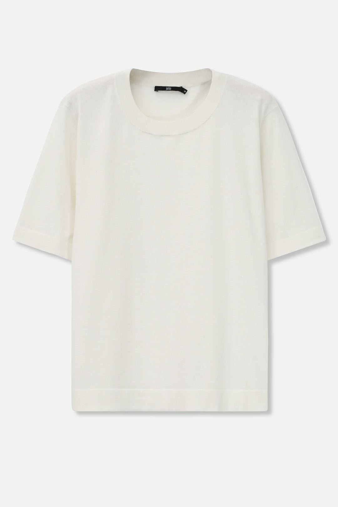 NICO TENNIS ELBOW SLEEVE CREW IN FINE GAUGE ITALIAN SILK COTTON - Jarbo