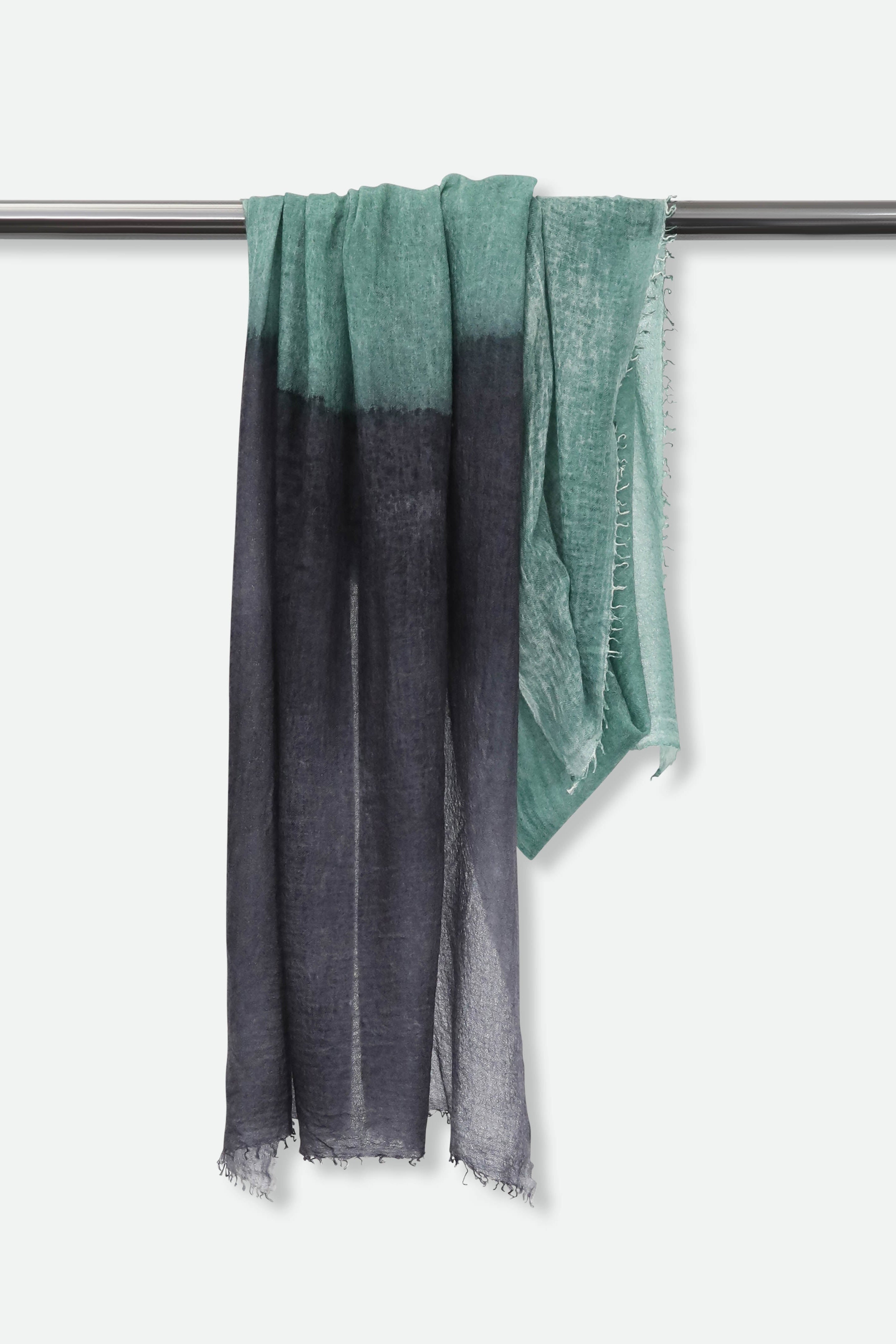 NIGHT MINT SCARF IN HAND DYED CASHMERE - Jarbo