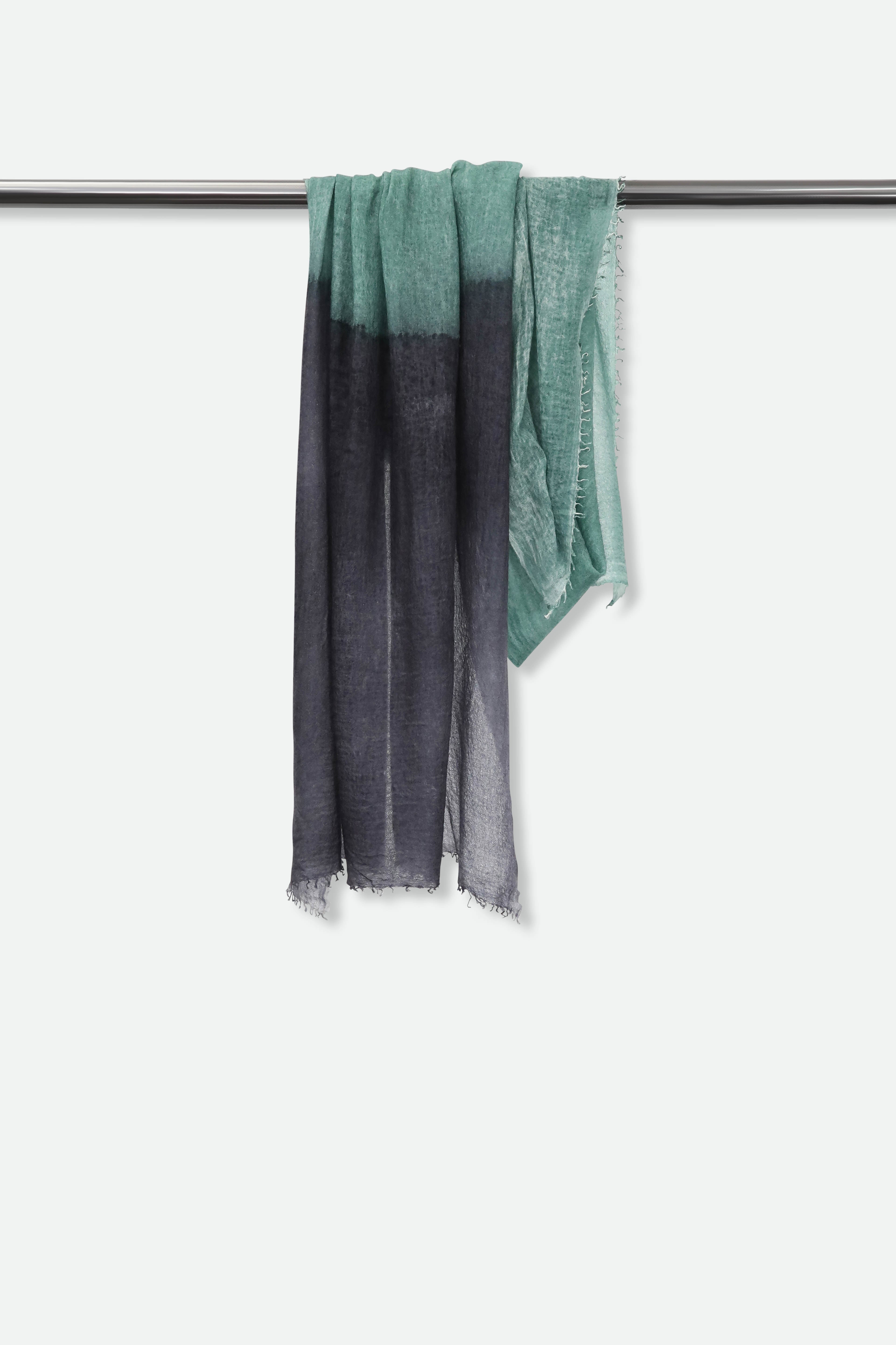 NIGHT MINT SCARF IN HAND DYED CASHMERE - Jarbo