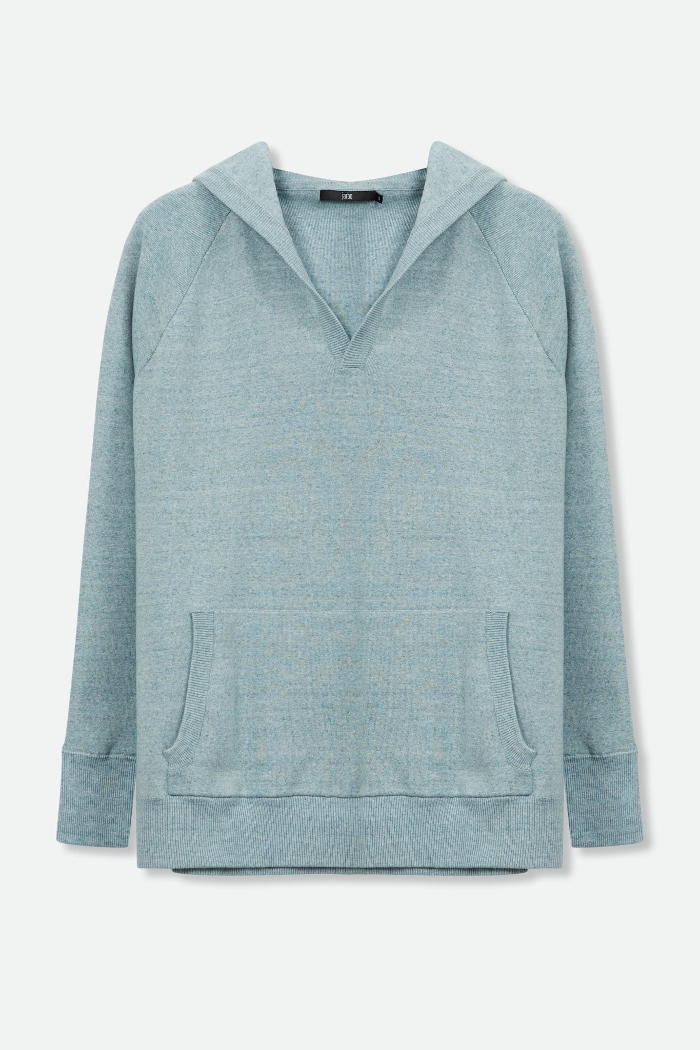 PADMA PULLOVER HOODIE IN DOUBLE KNIT HEATHER PIMA COTTON WITH STRETCH