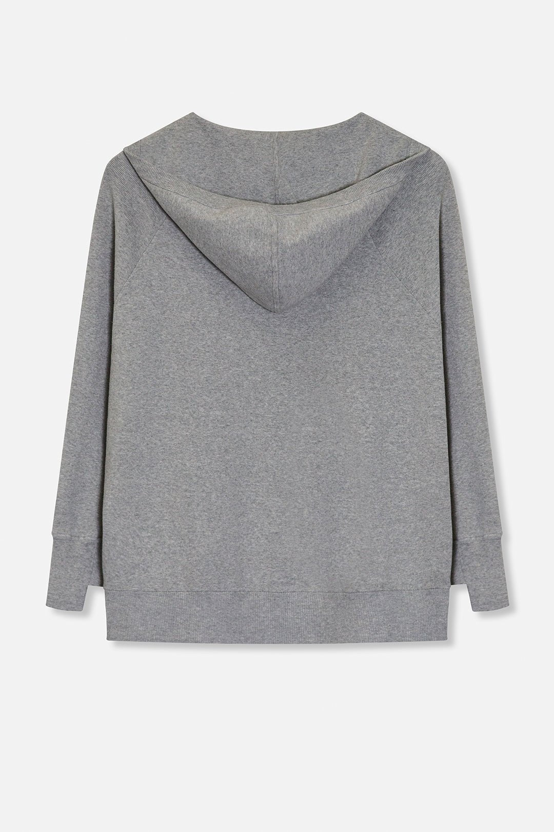 PADMA PULLOVER HOODIE IN DOUBLE KNIT HEATHER PIMA COTTON WITH STRETCH - Jarbo