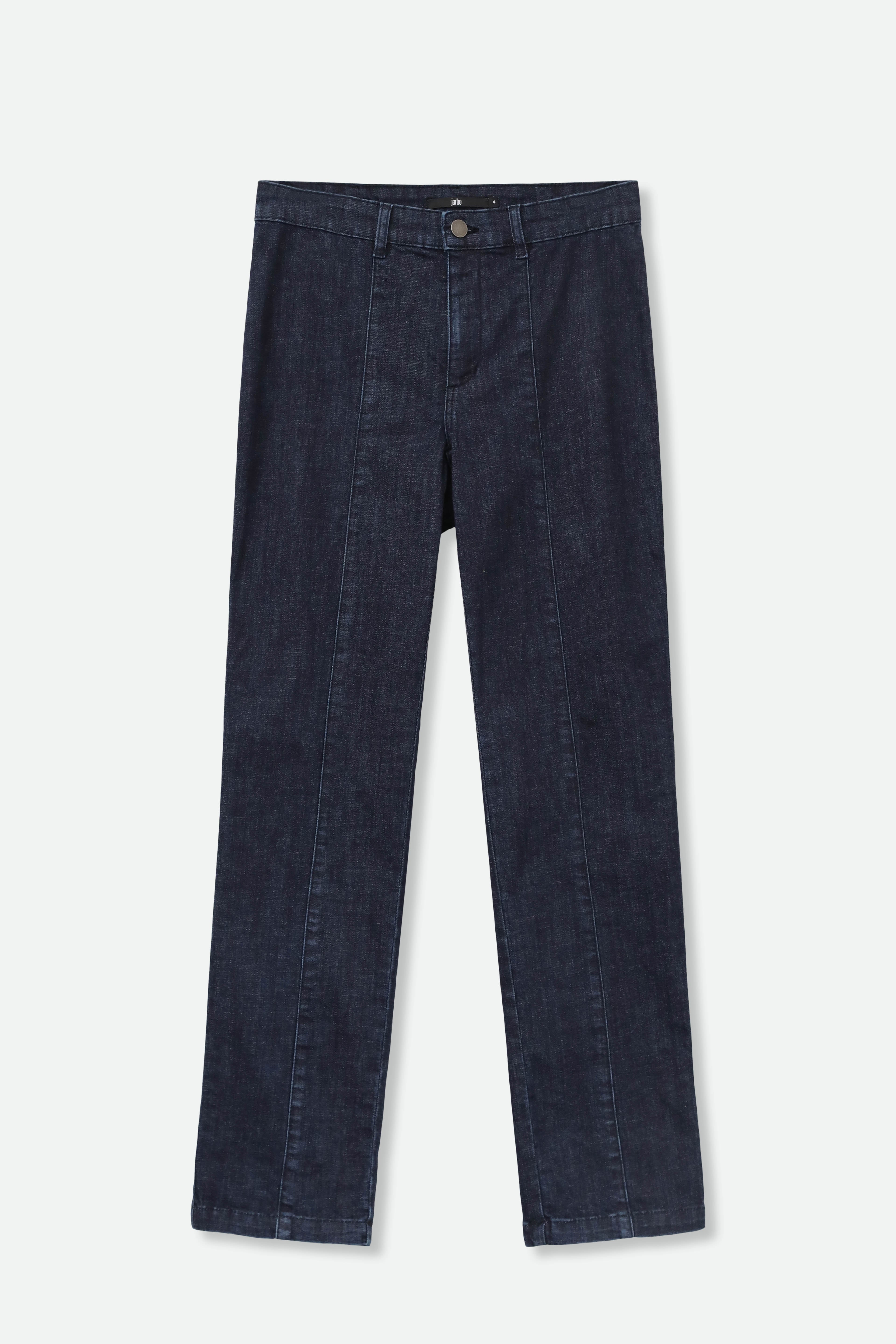 PALLAS DENIM PANT WITH BUTTON FLY IN ORGANIC ITALIAN COTTON STRETCH - Jarbo