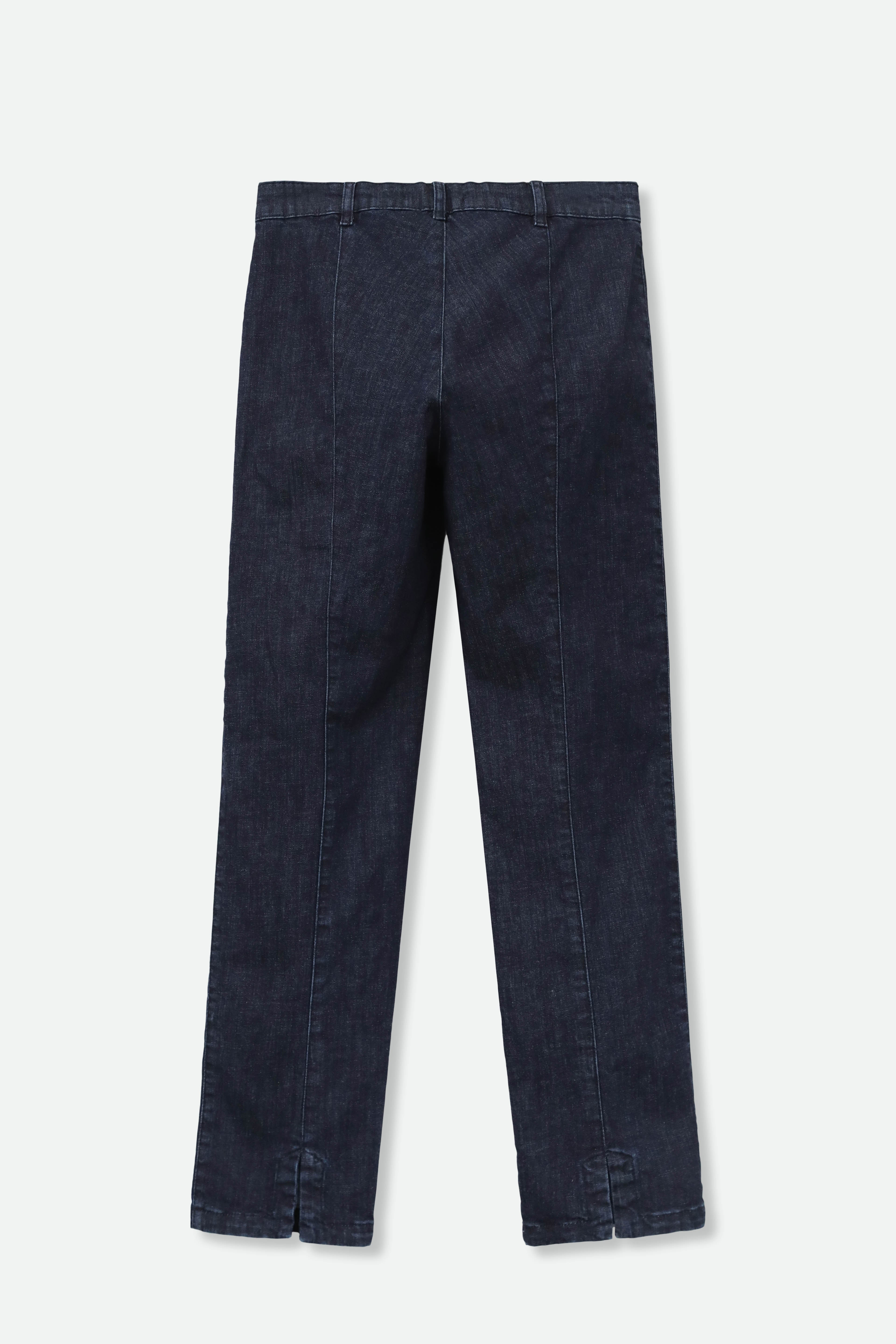 PALLAS DENIM PANT WITH BUTTON FLY IN ORGANIC ITALIAN COTTON STRETCH - Jarbo