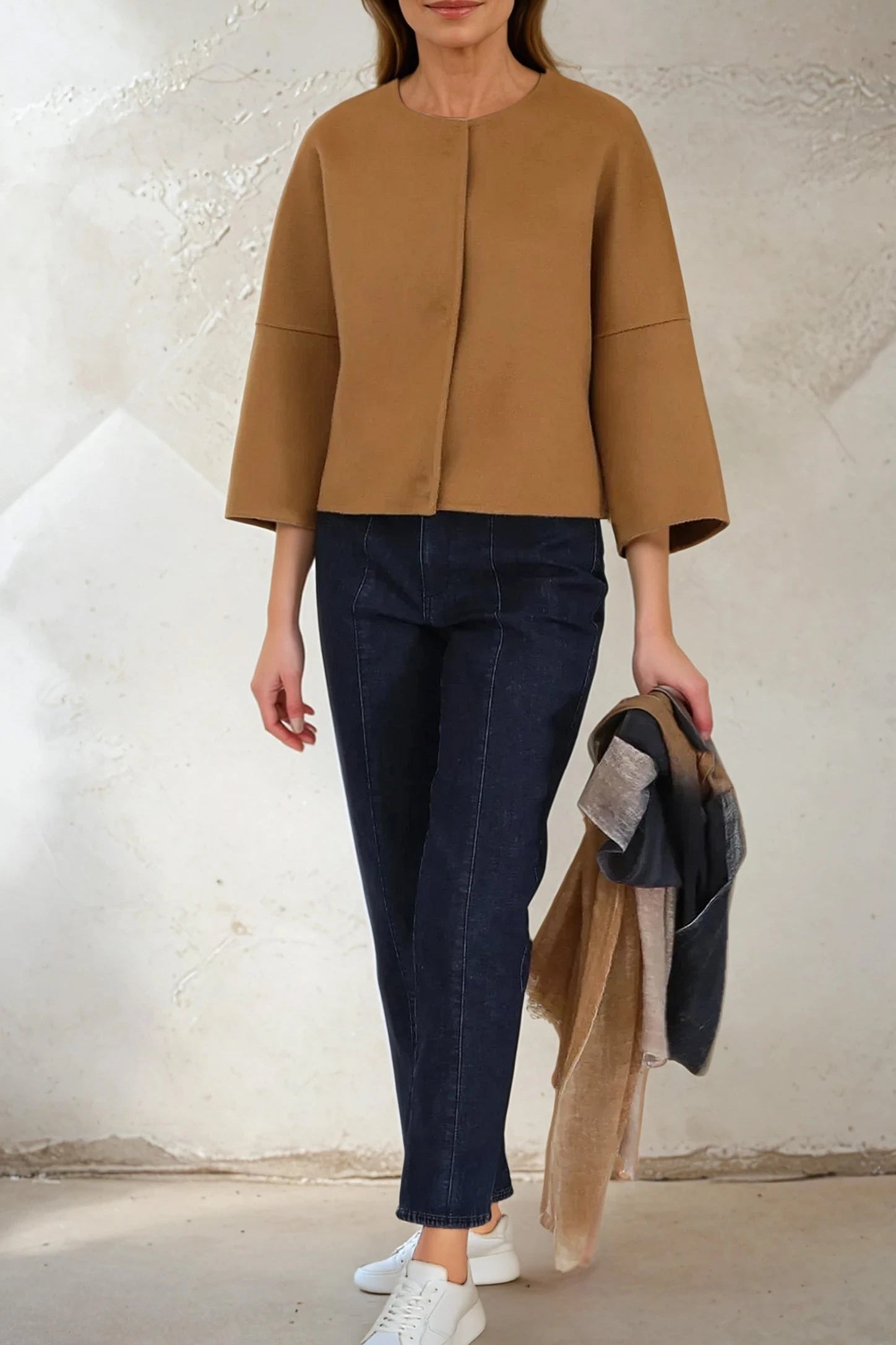 PALLAS DENIM PANT WITH BUTTON FLY IN ORGANIC ITALIAN COTTON STRETCH - Jarbo