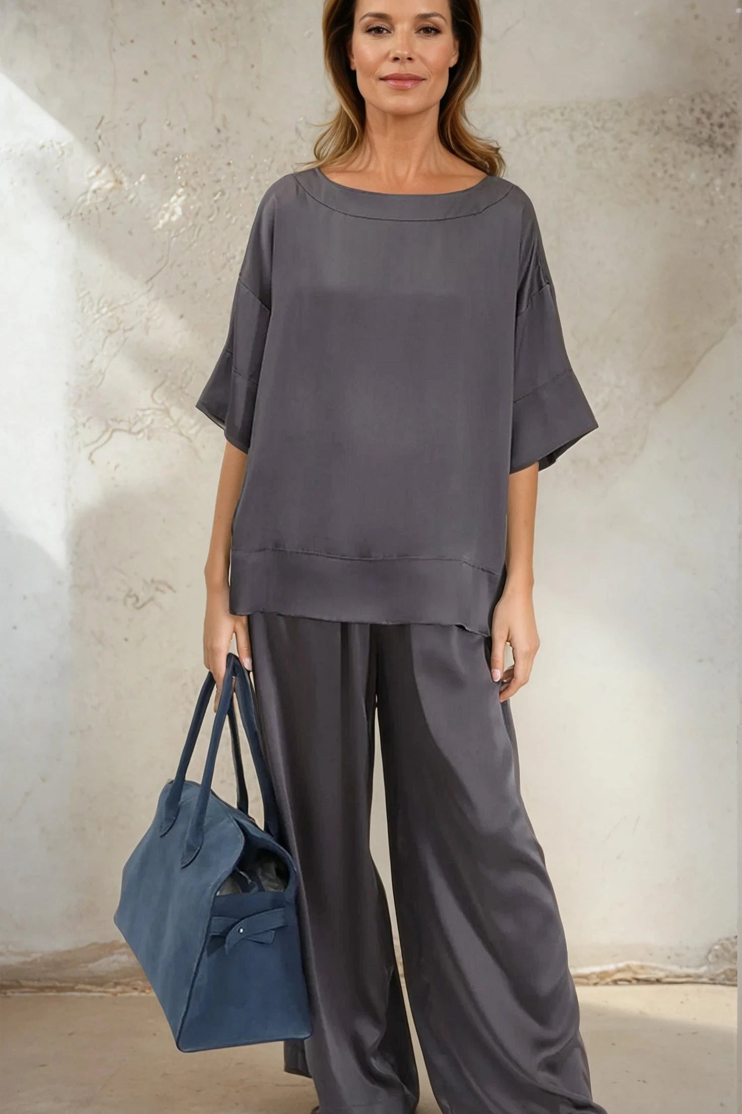 PALMETTO PANT IN SILK CHARMEUSE - Jarbo