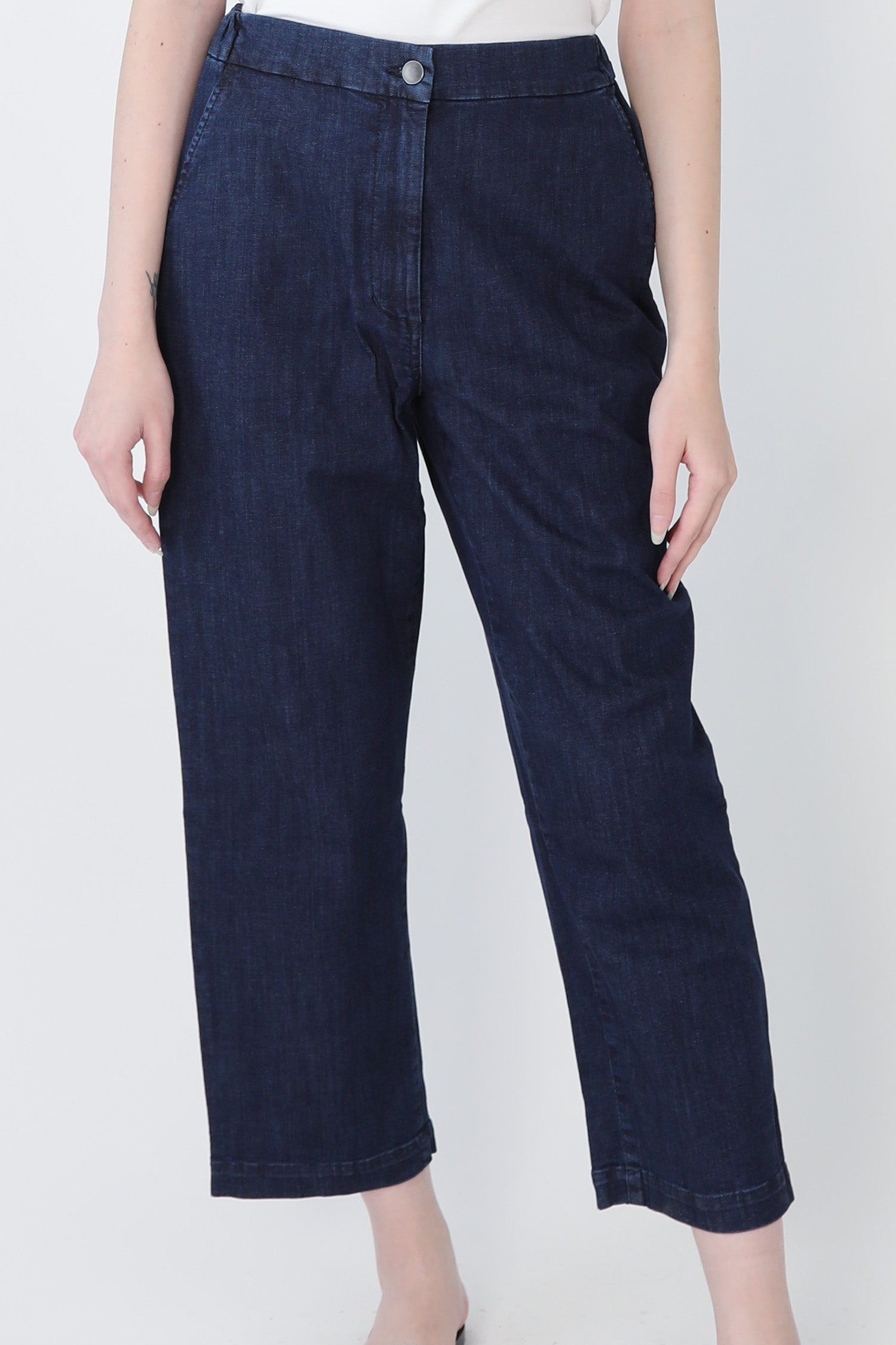 PALOMA DENIM TROUSER IN ORGANIC ITALIAN COTTON STRETCH - Jarbo