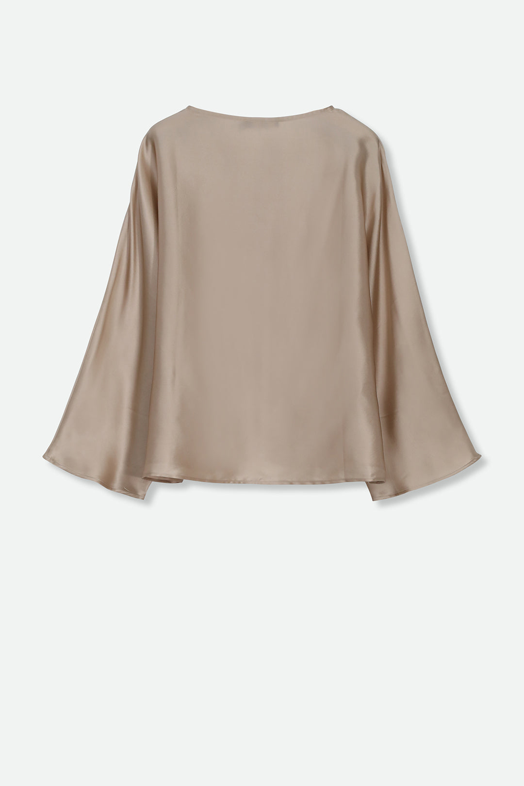 PAOLO CROPPED WIDE ARM BLOUSE IN CHAMPAGNE BEIGE