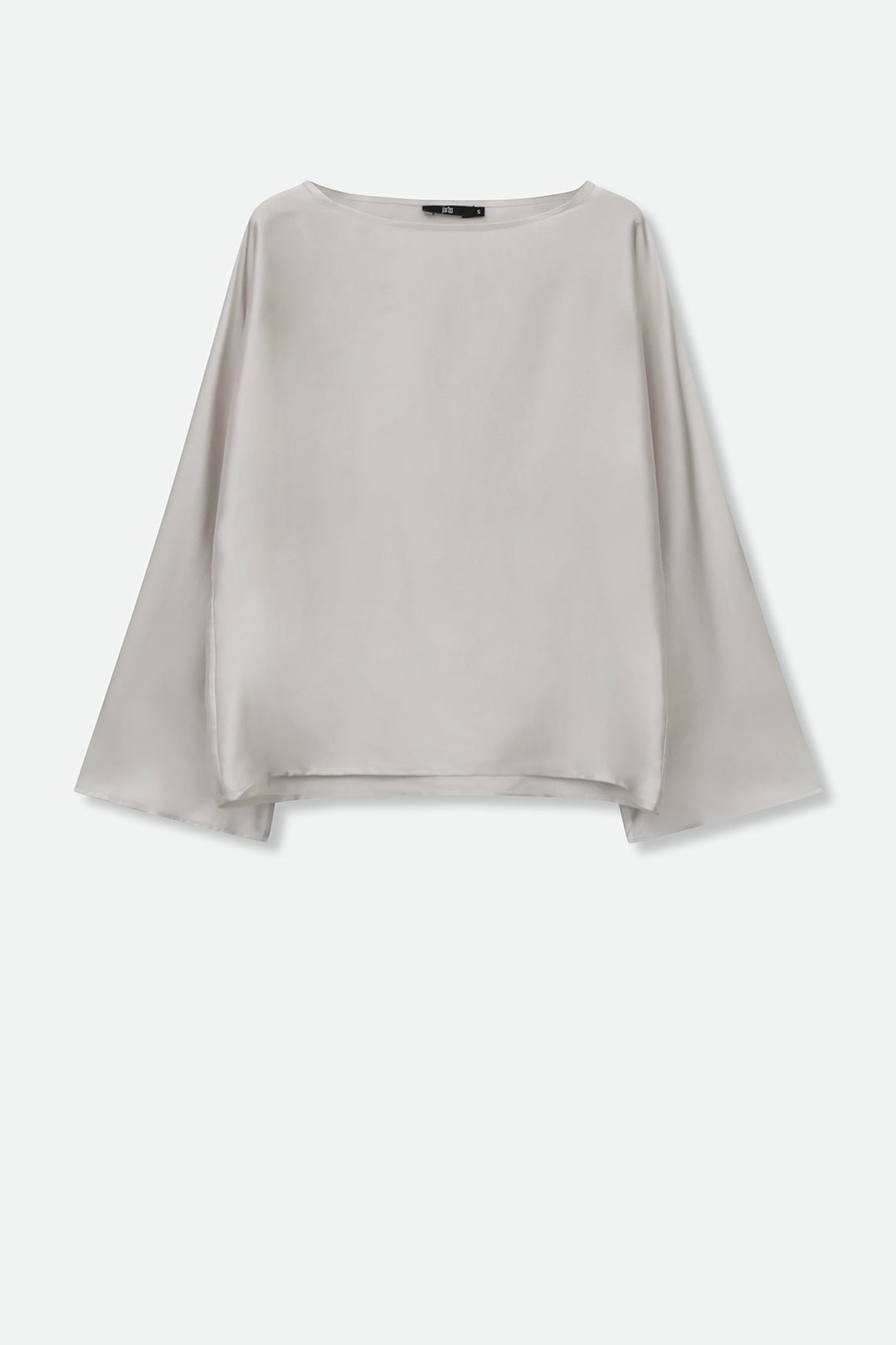 PAOLO BATEAU NECK BLOUSE IN SILK CHARMEUSE - Jarbo