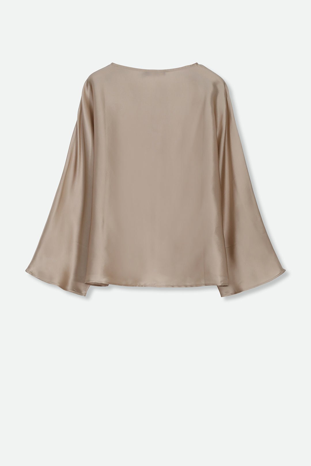 PAOLO CROPPED WIDE ARM BLOUSE IN CHAMPAGNE BEIGE - Jarbo