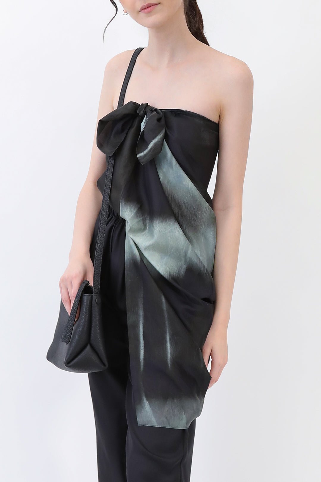 PAREO SKIRT IN HAND - DYED SILK IN NIGHT SHADOW - Jarbo