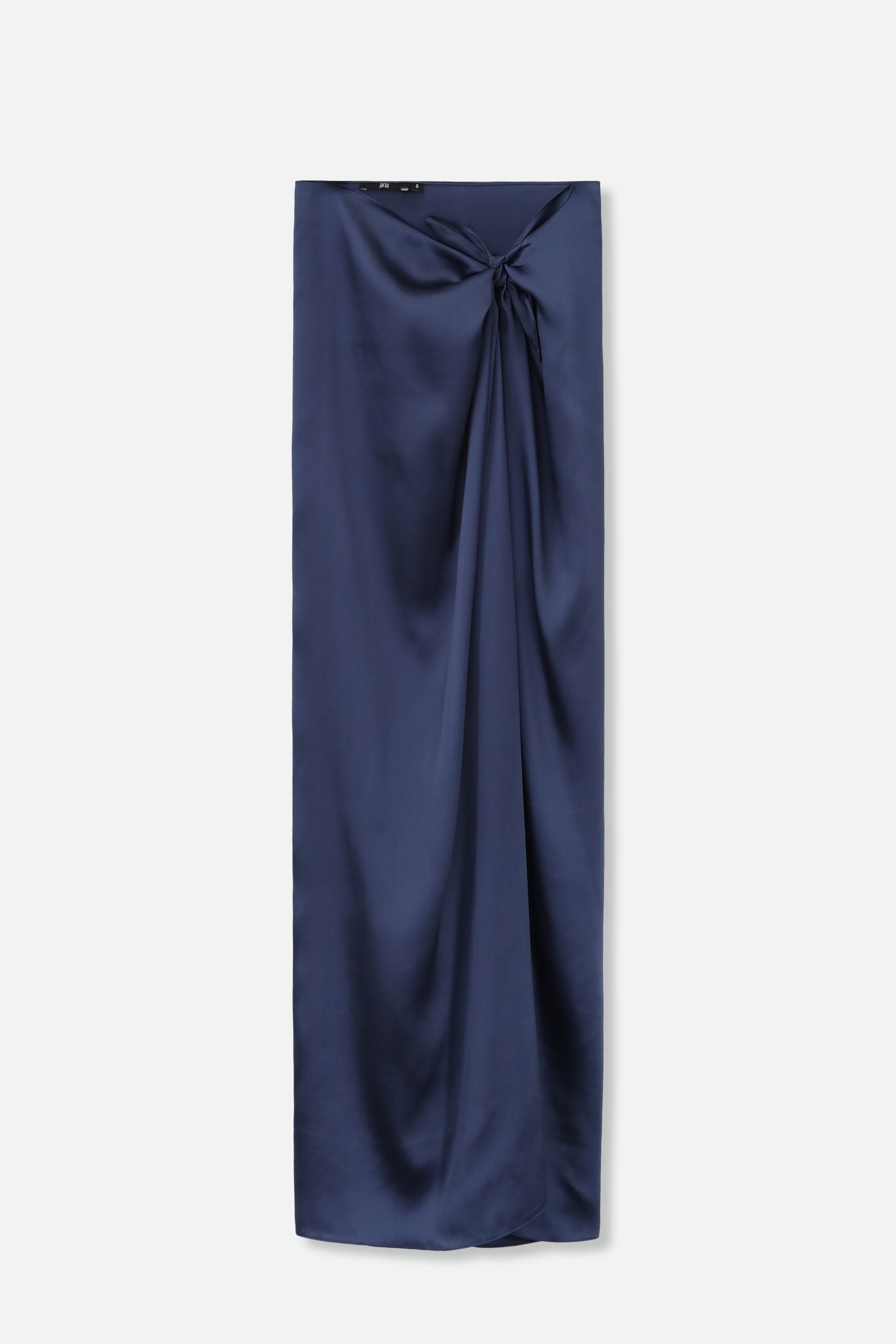 PAREO SKIRT IN HAND - DYED SILK IN PRUSSIAN BLUE - Jarbo