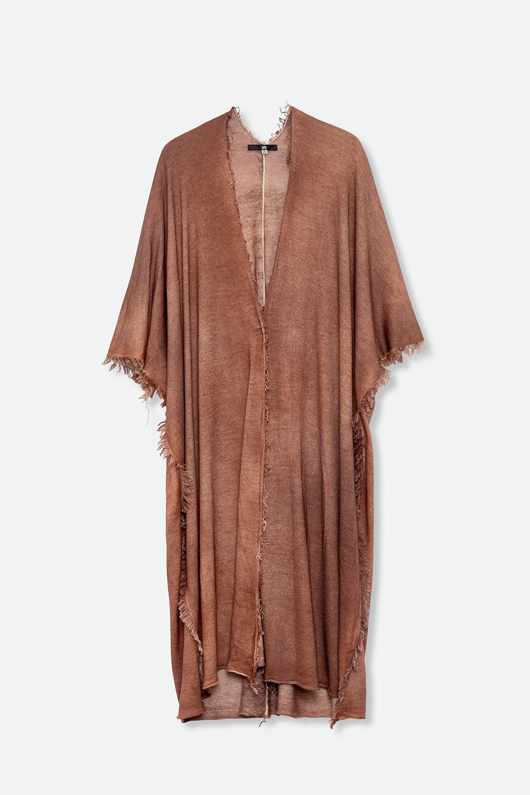 PATNA CARDIGAN IN HAND-DYED CASHMERE EARTHEN BROWN - Jarbo