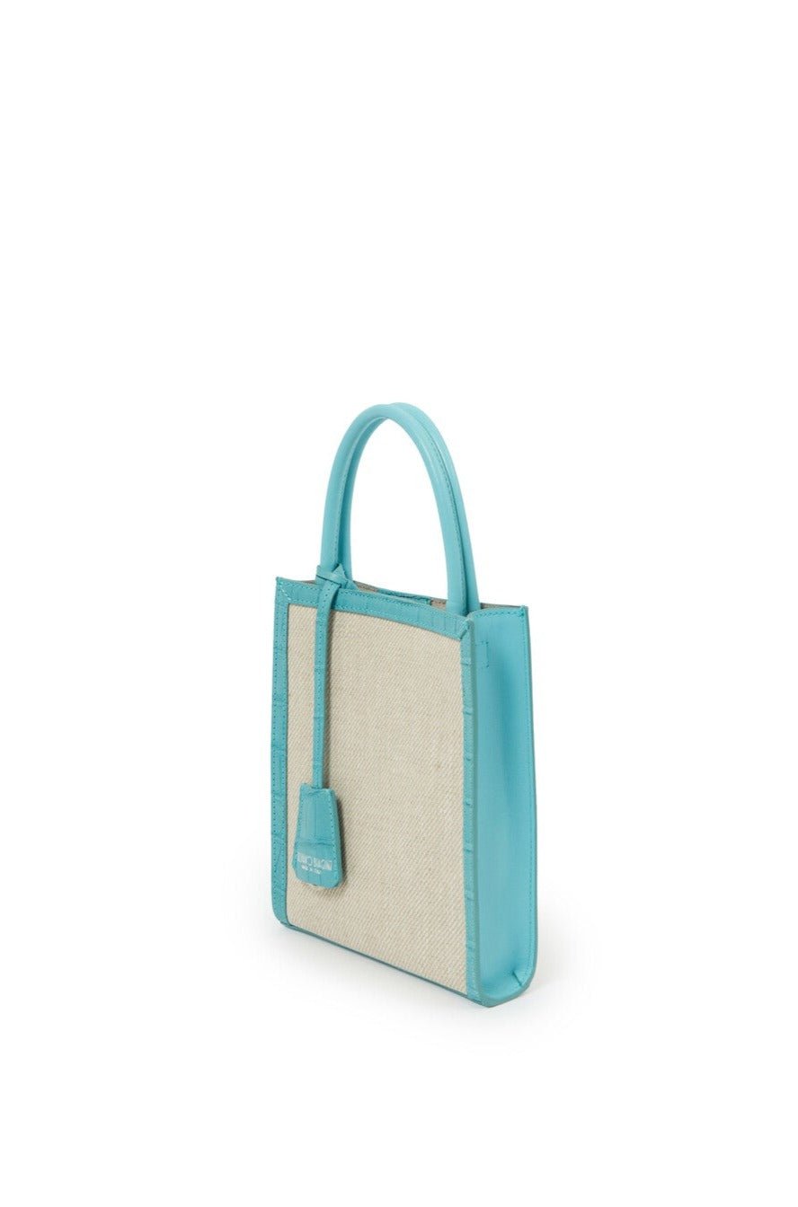 PEONIA MINI CONVERTIBLE HANDBAG IN AQUA - Jarbo