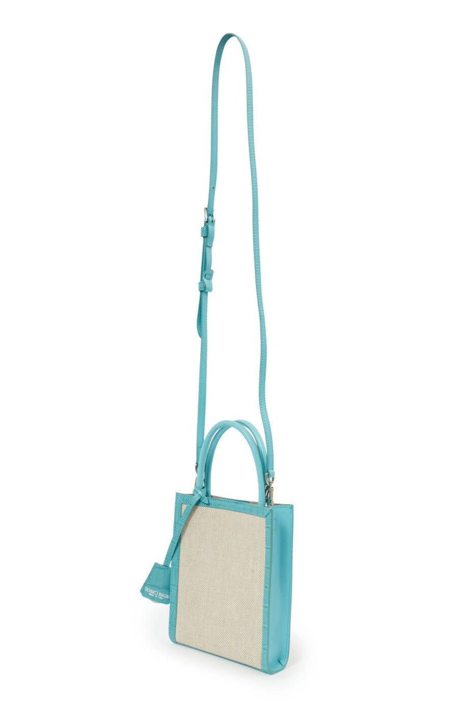 PEONIA MINI CONVERTIBLE HANDBAG IN AQUA - Jarbo