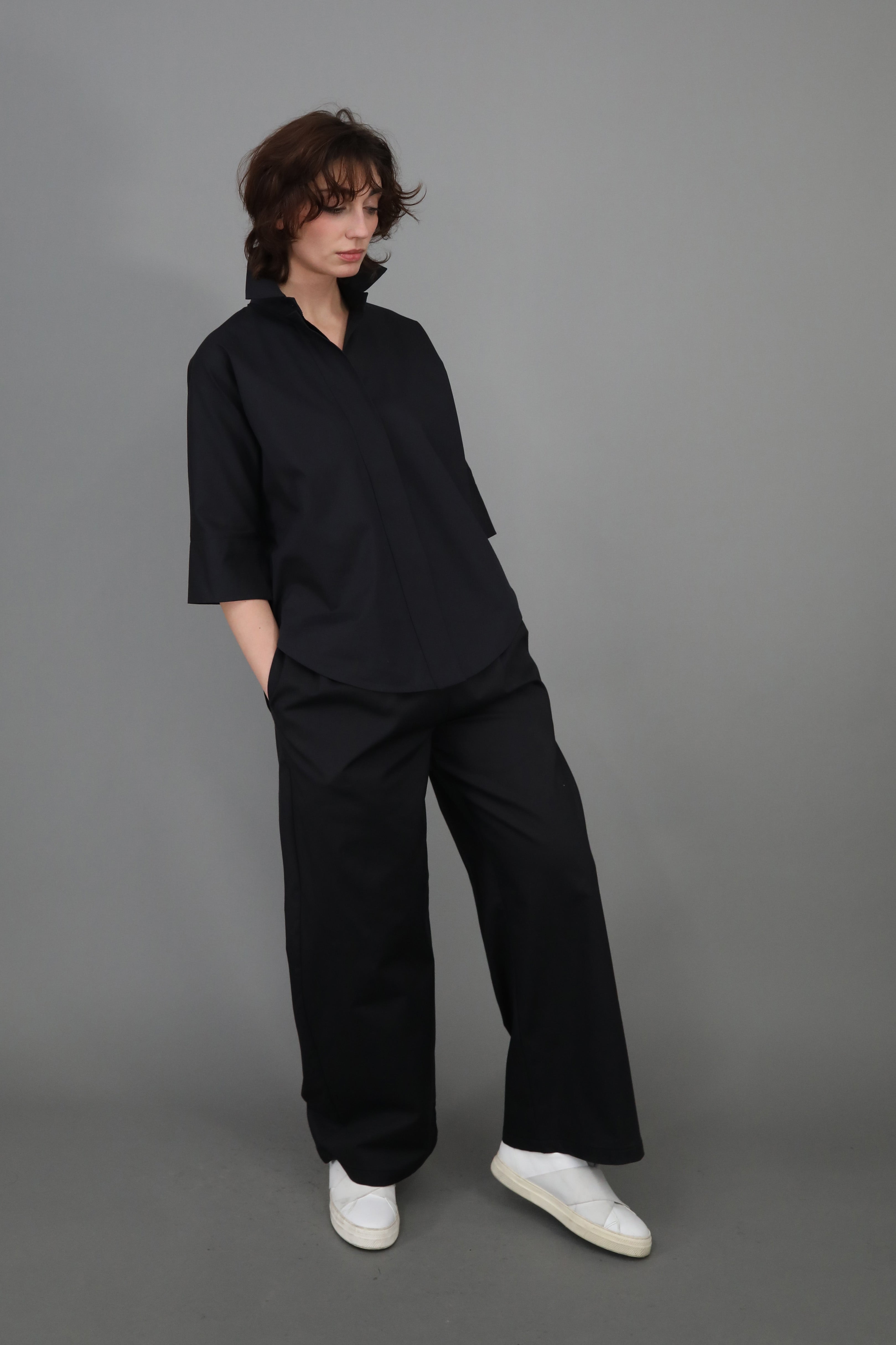 PIERIETTA FULL LEG PANT IN ITALIAN COTTON - Jarbo