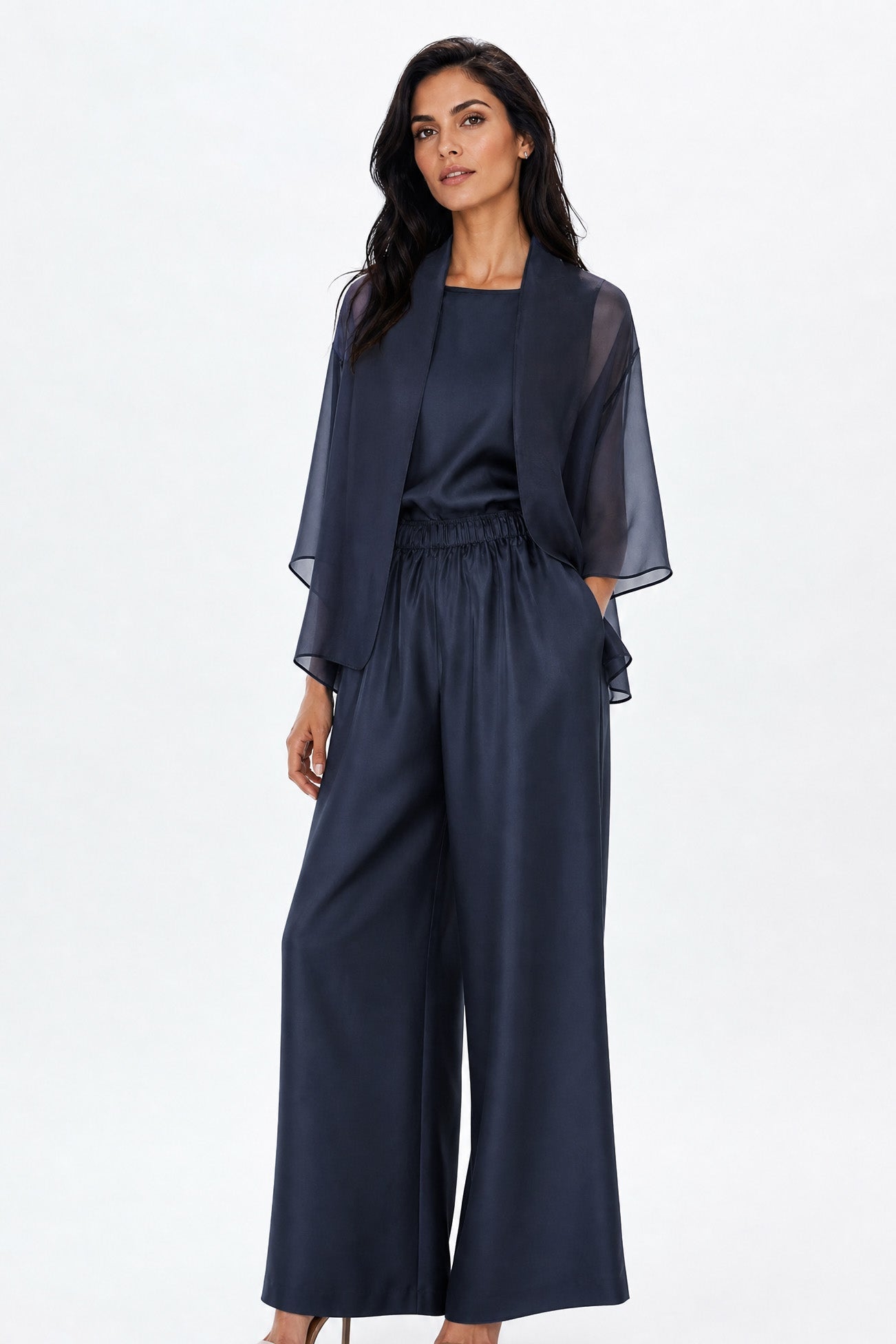 PRIYA SILK TWILL WIDE LEG PANT - Jarbo