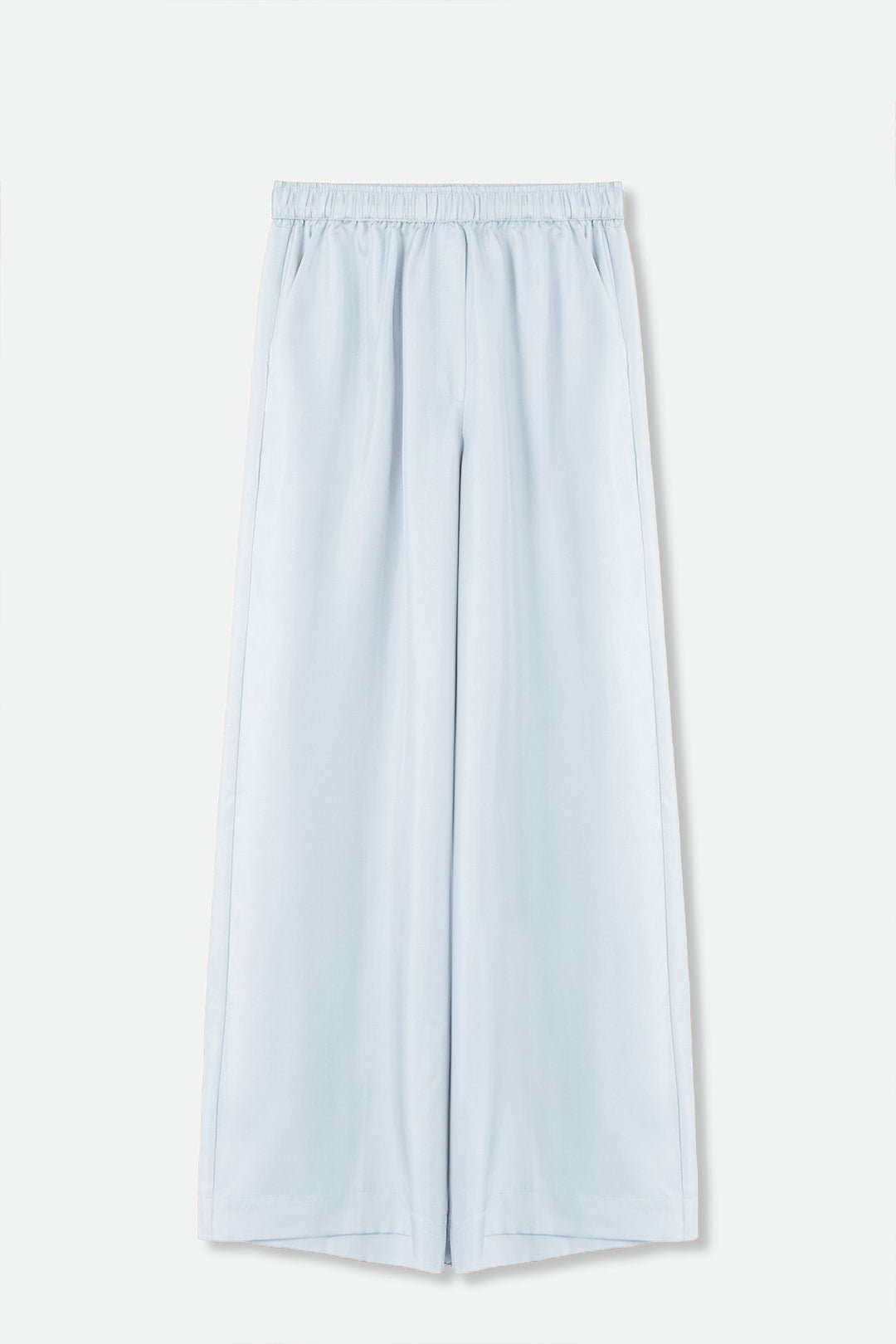 PRIYA SILK TWILL WIDE LEG PANT ICE BLUE - Jarbo