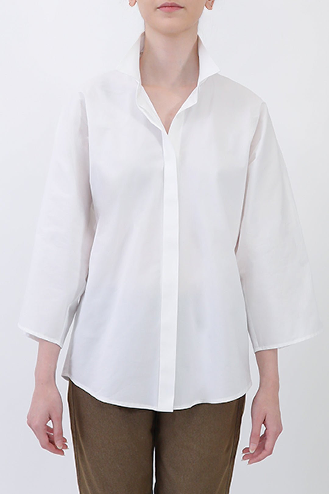 REMI KIMONO SLEEVE SHIRT IN ITALIAN COTTON STRETCH - Jarbo