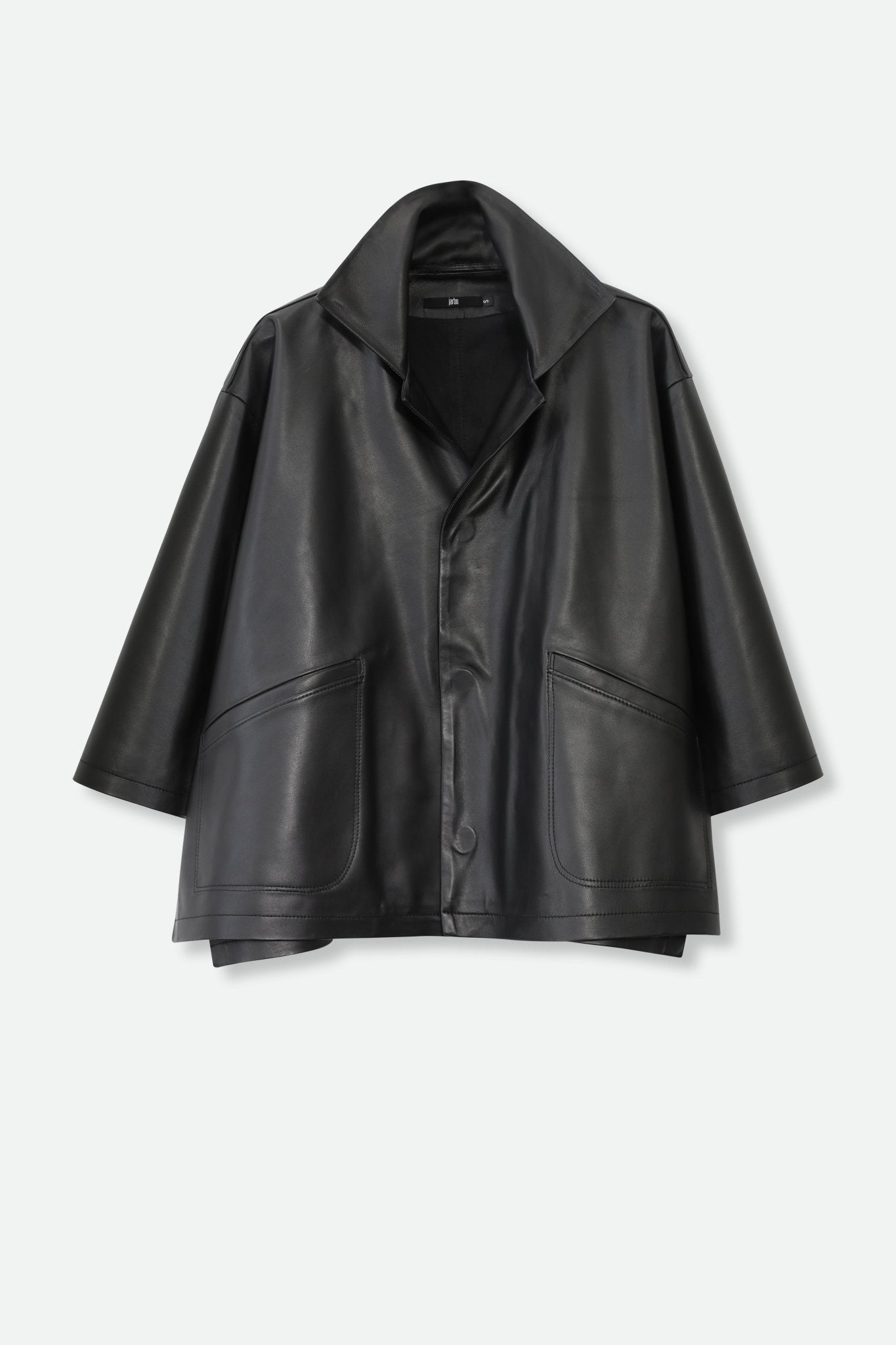 RIMINI LEATHER JACKET IN BLACK - Jarbo