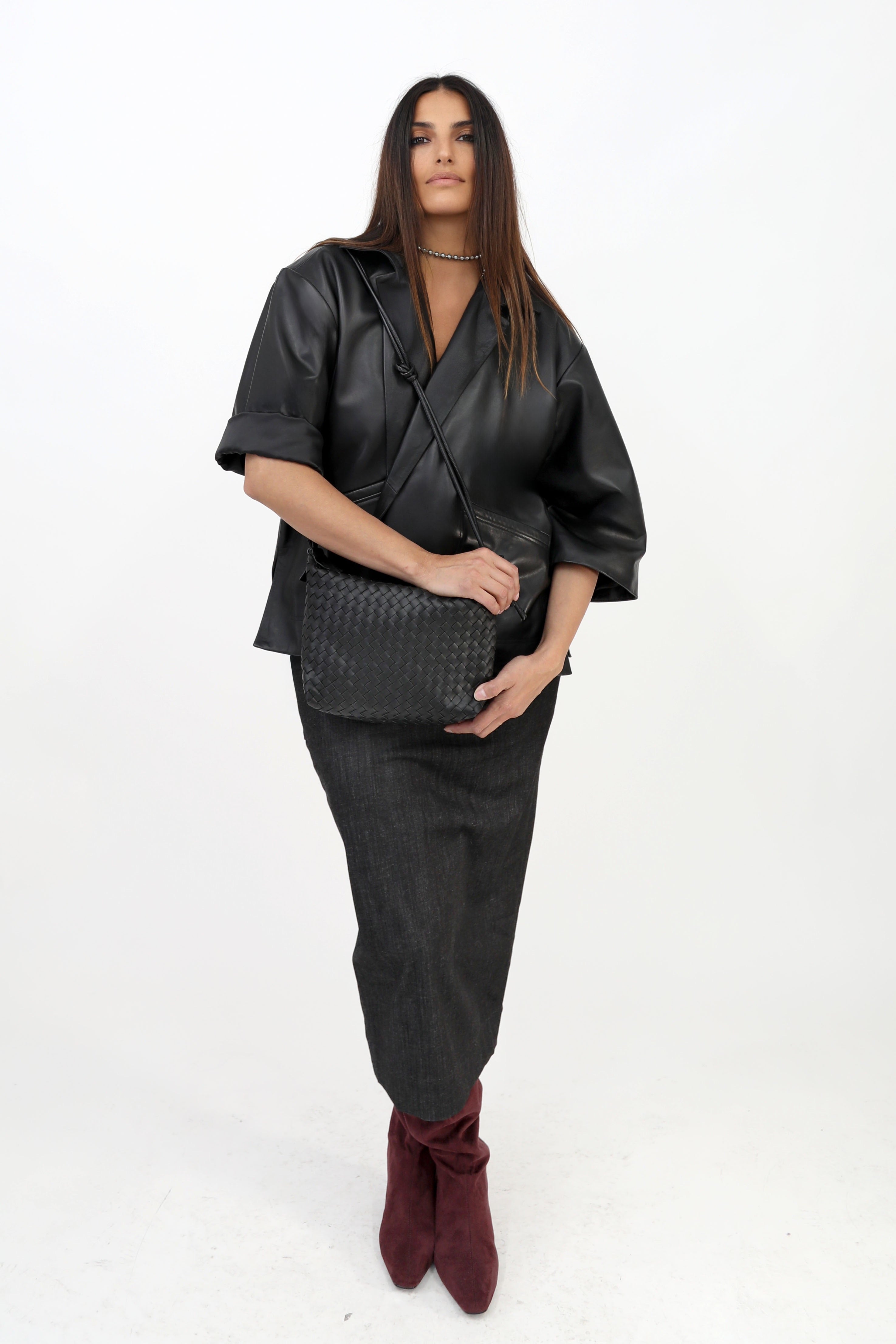 RIMINI LEATHER JACKET IN BLACK - Jarbo