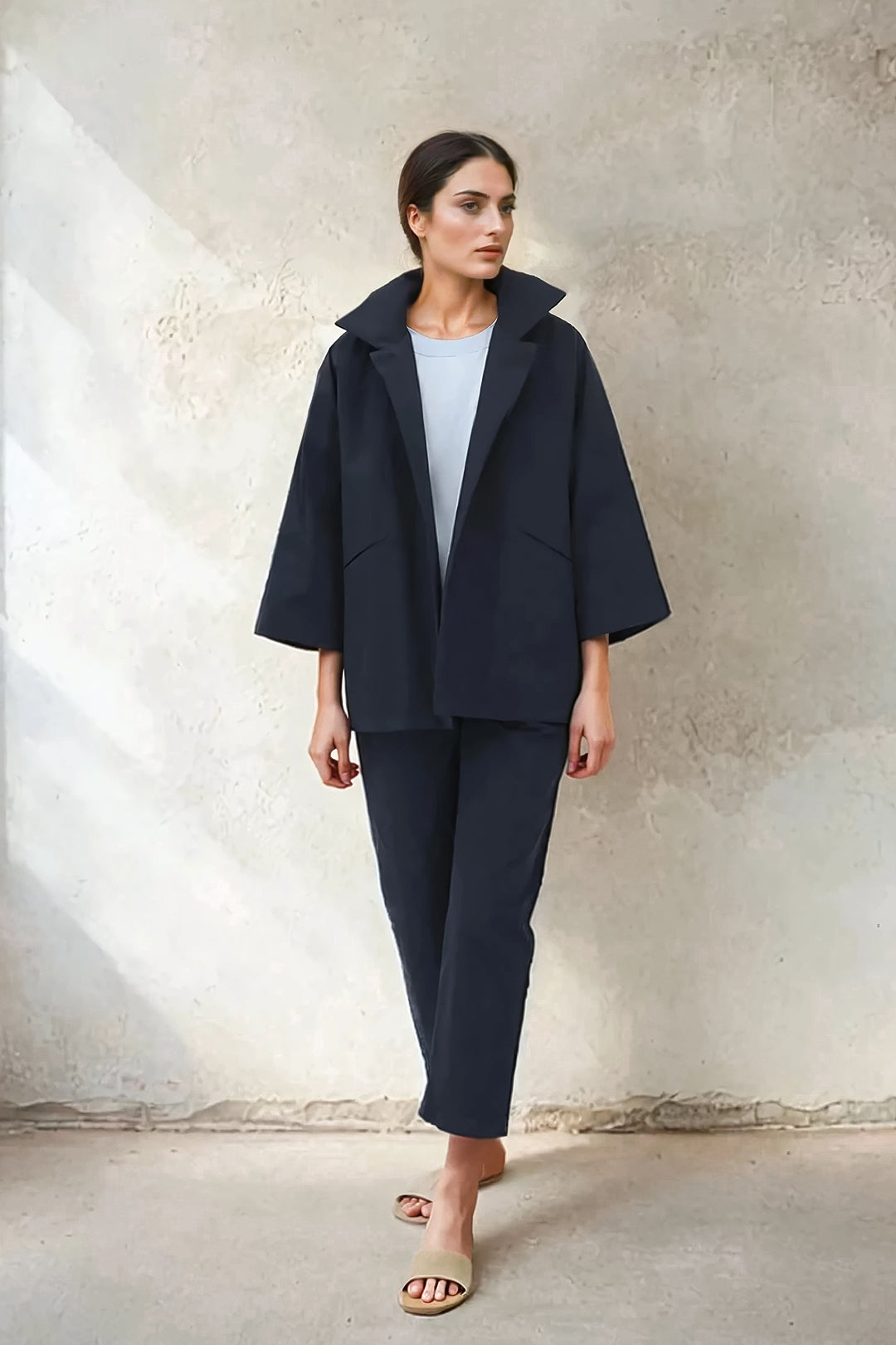 PASCAL BACK SEAMED PANT IN ITALIAN STRETCH COTTON