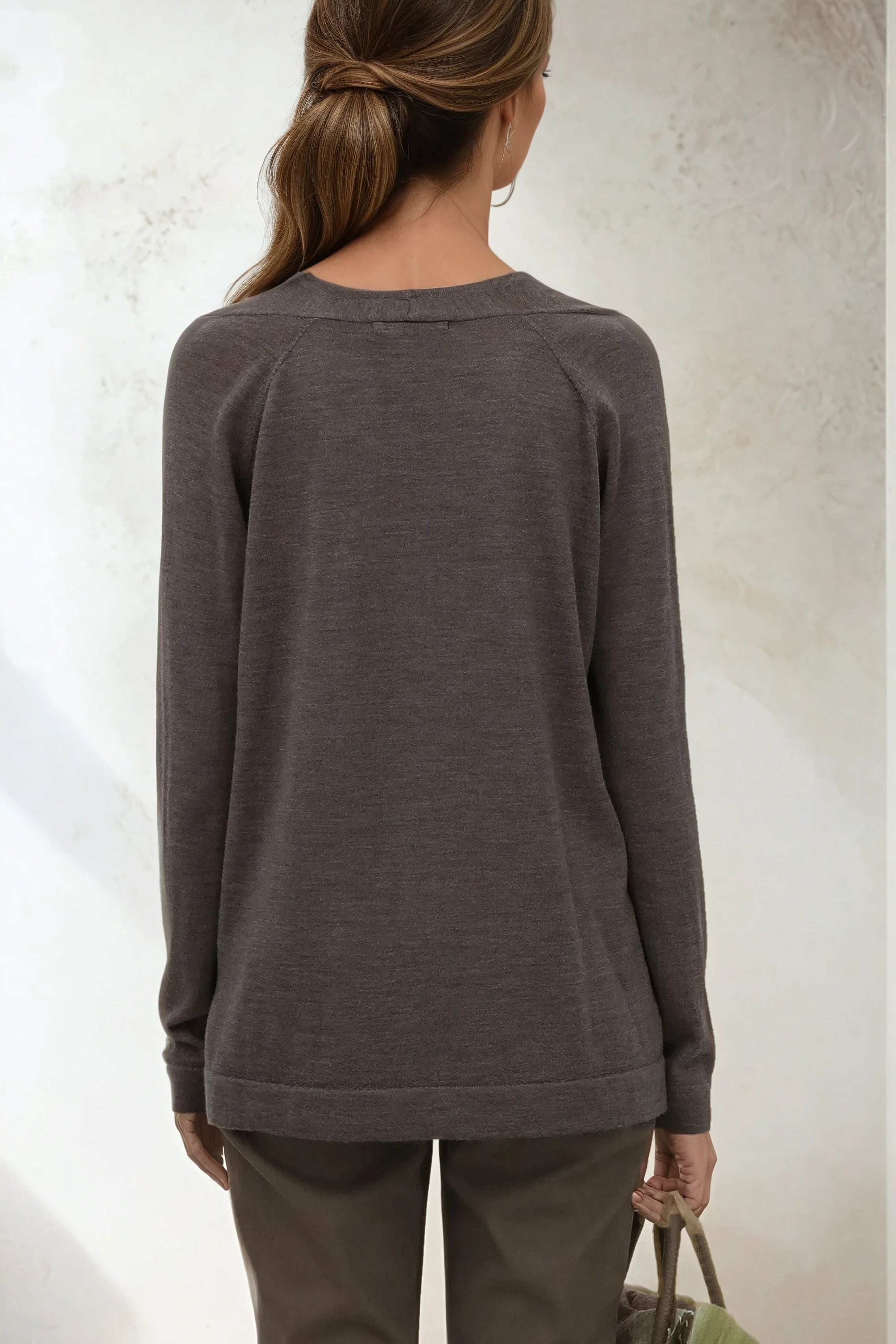 ROCHELLE TUNIC CREW IN FINE ITALIAN MERINO - Jarbo