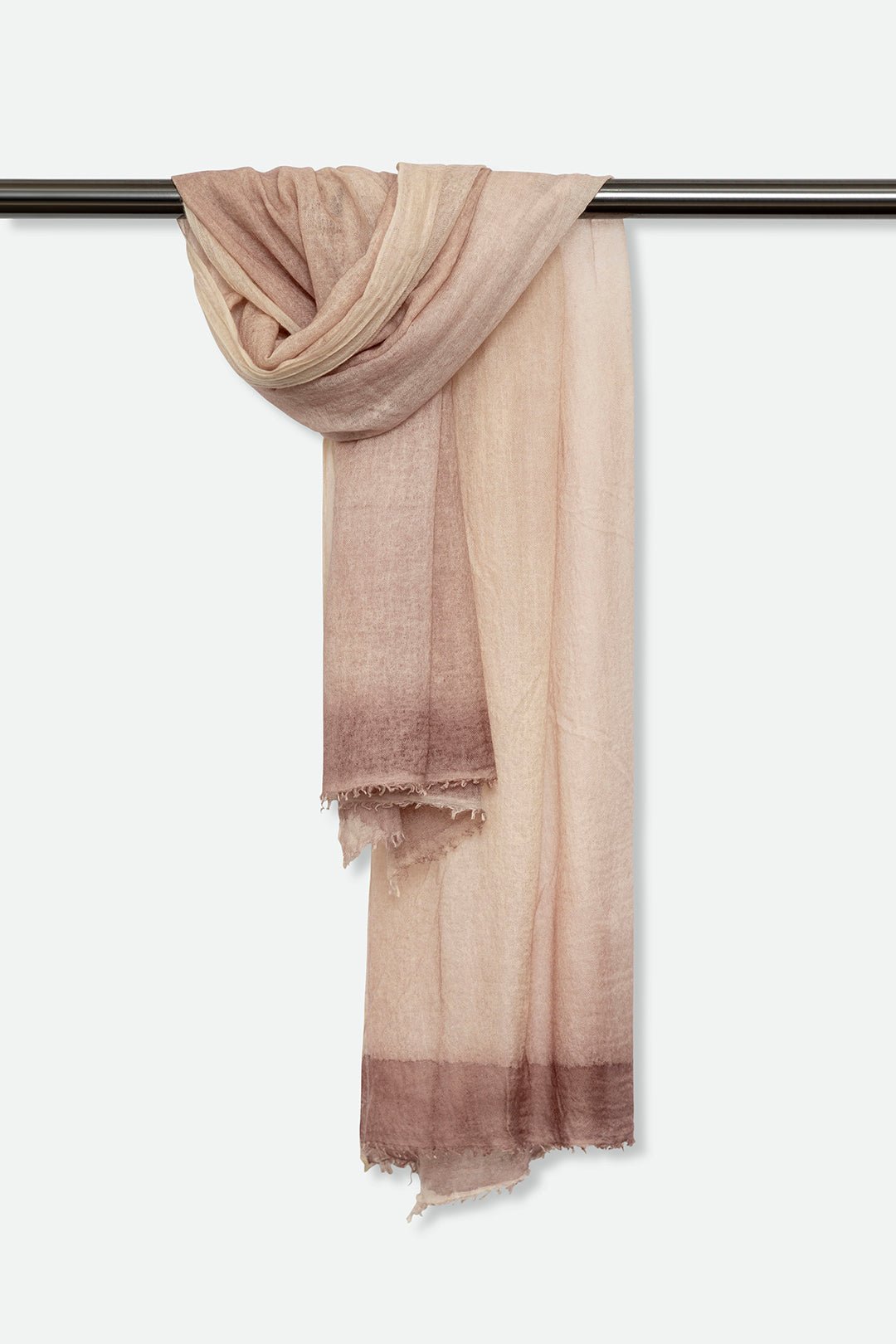 ROSE POWDER SCARF IN HAND DYED CASHMERE - Jarbo
