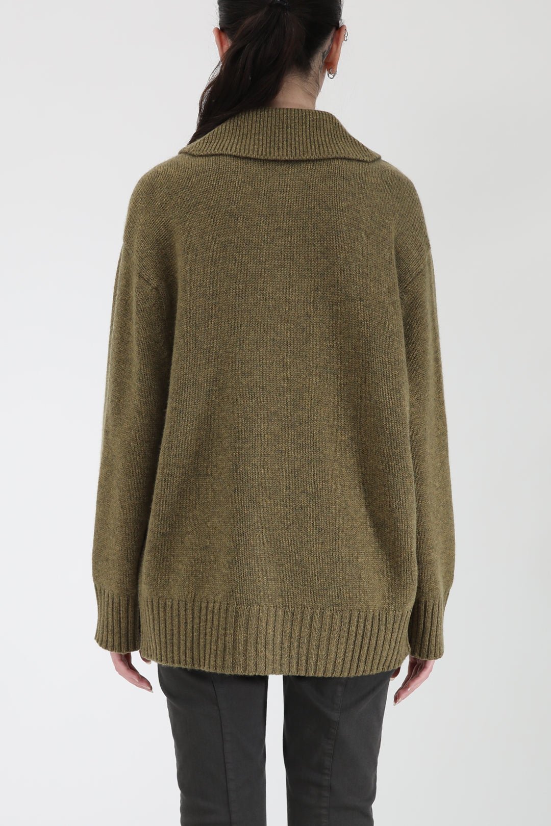 ROUEN POLO NECK SWEATER IN CASHMERE MERINO 4 PLY KNIT - Jarbo