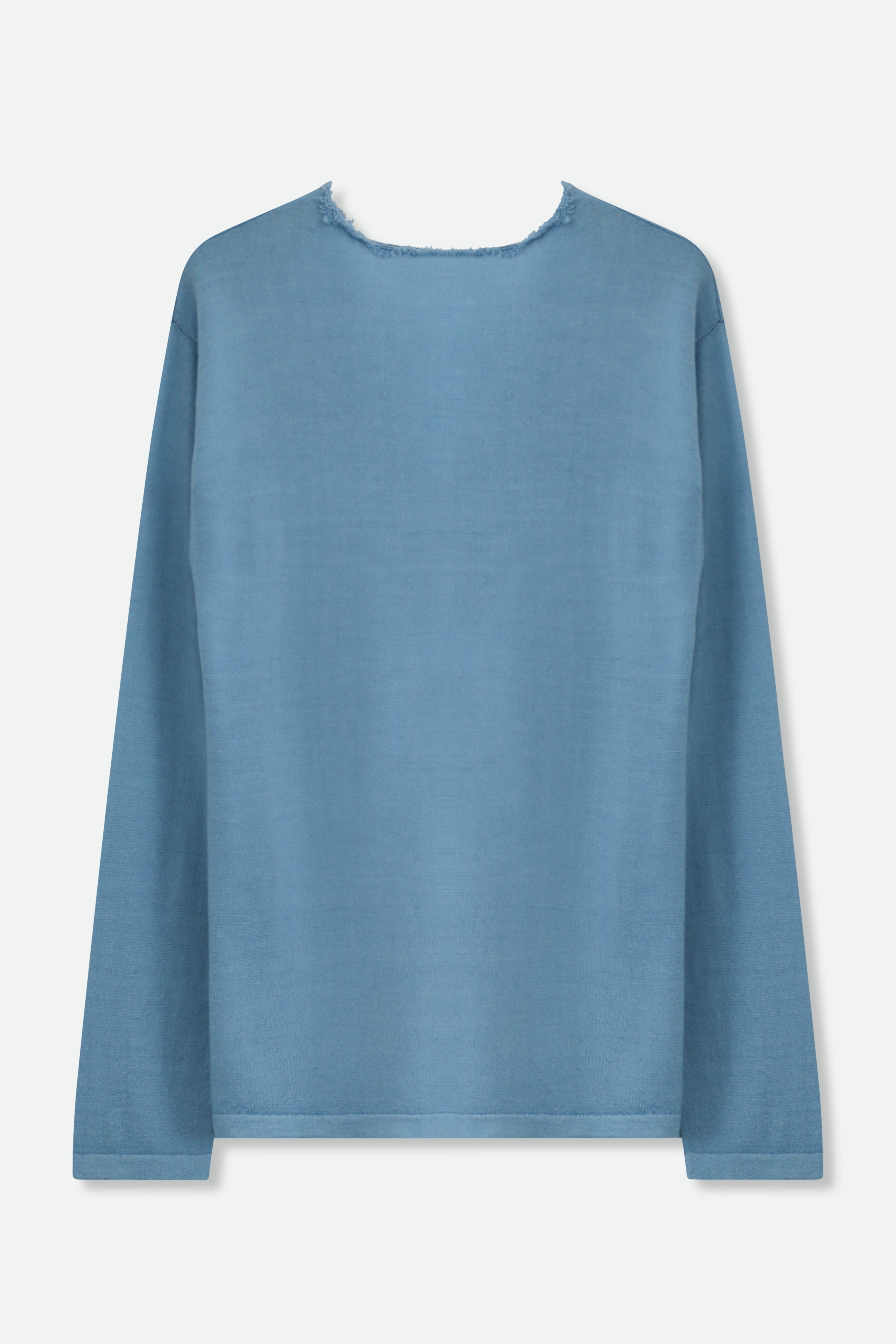 ROWAN OVAL V FRINGE NECK IN HAND - DYED CASHMERE - Jarbo