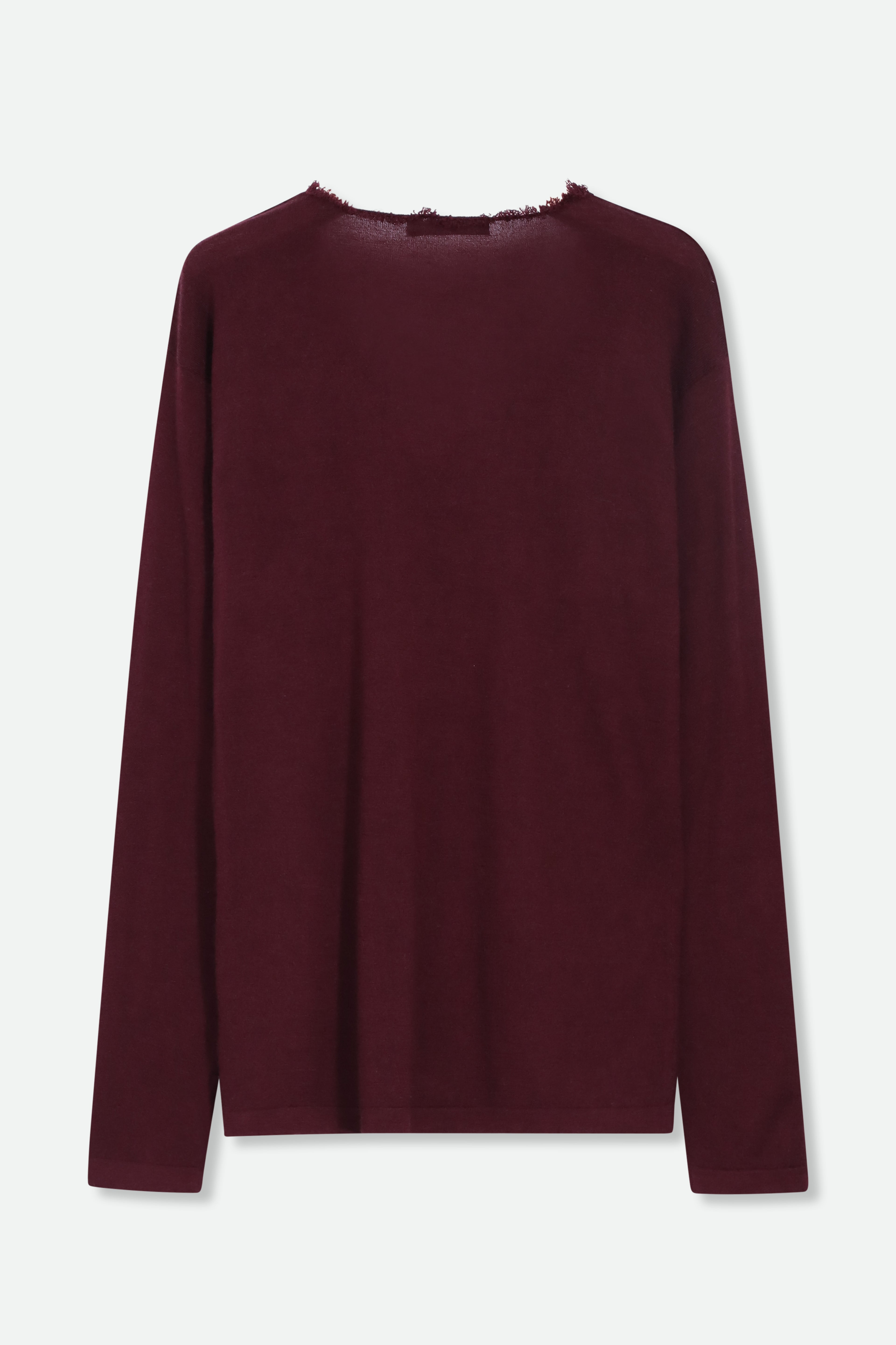 ROWAN OVAL V FRINGE NECK IN HAND - DYED CASHMERE - Jarbo