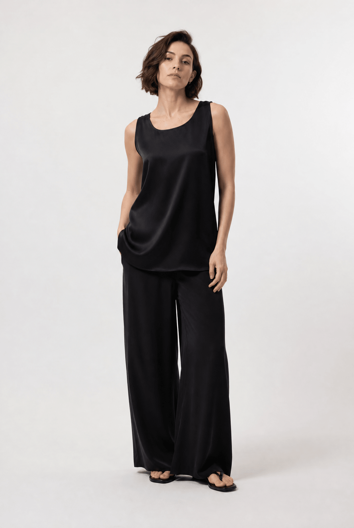 SABINA SILK TWILL TANK TOP - Jarbo