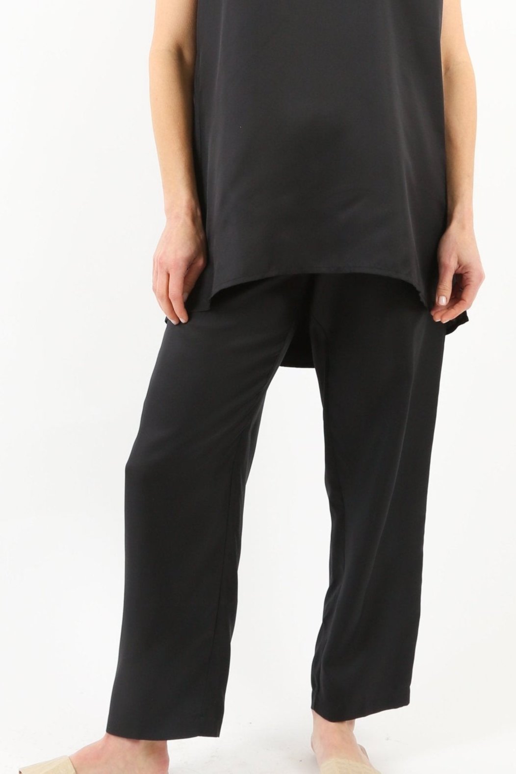 PAZ SILK TWILL NARROW LEG PANT