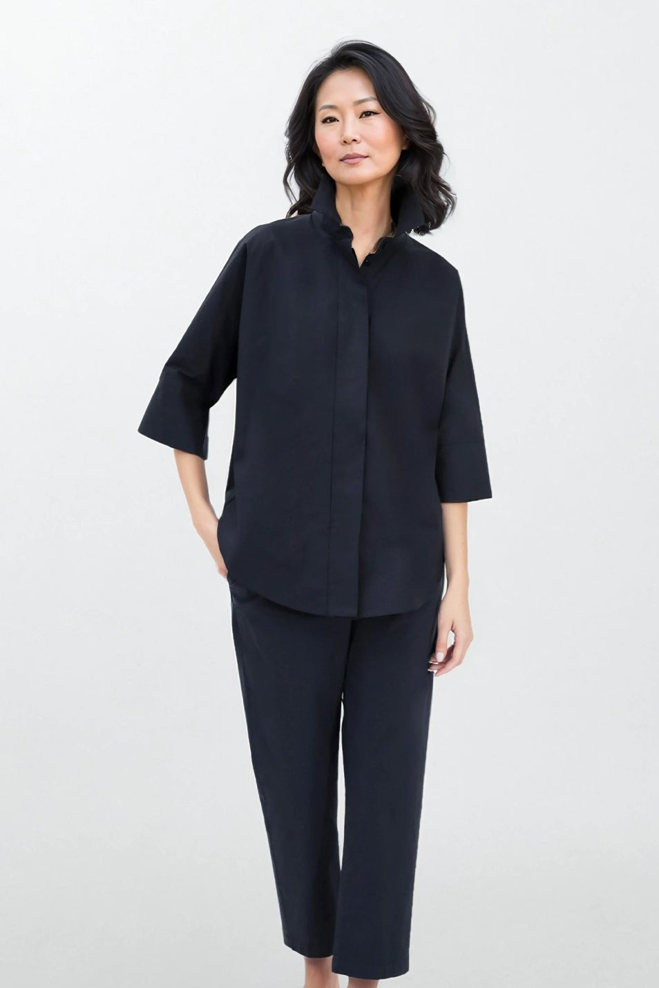 SAHANA DOLMAN SHIRT IN COTTON POPLIN - Jarbo