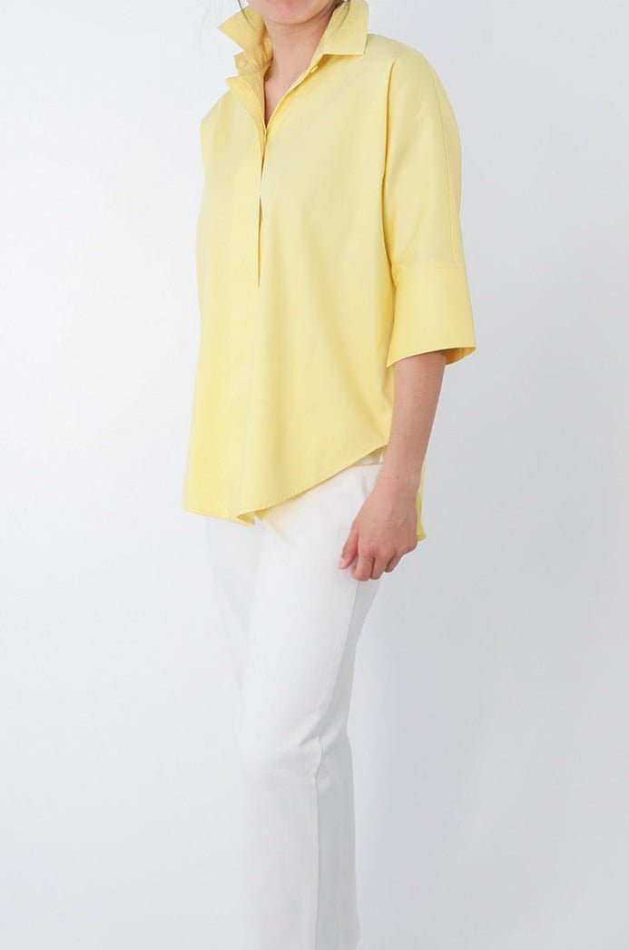 SAHANA DOLMAN SHIRT IN COTTON POPLIN IN YELLOW - Jarbo