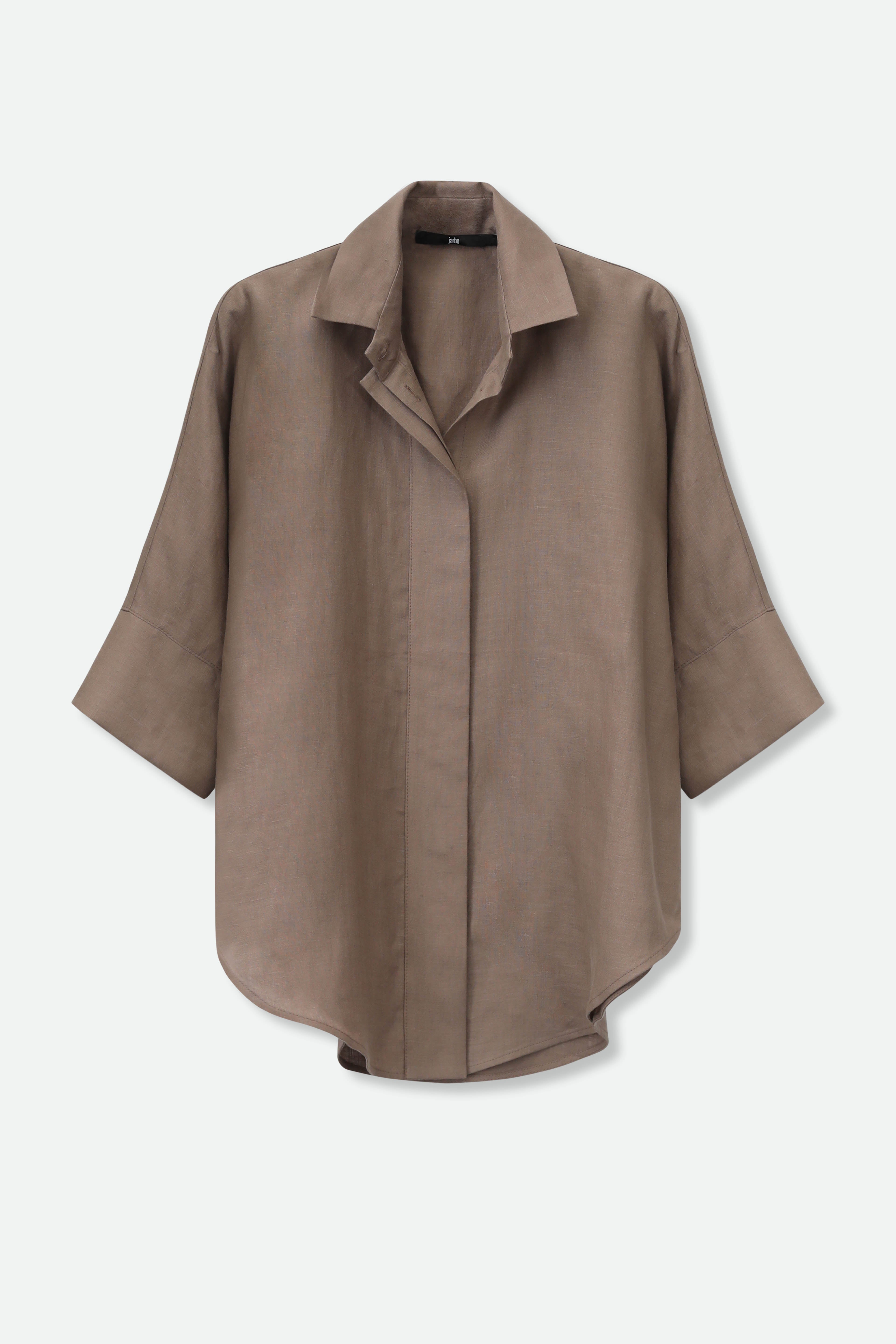 SAHANA DOLMAN SHIRT IN LINEN - Jarbo