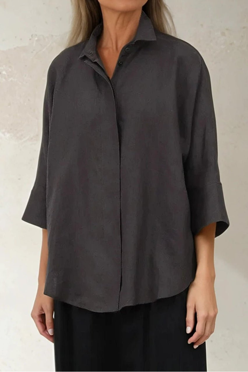 SAHANA DOLMAN SHIRT IN LINEN - Jarbo