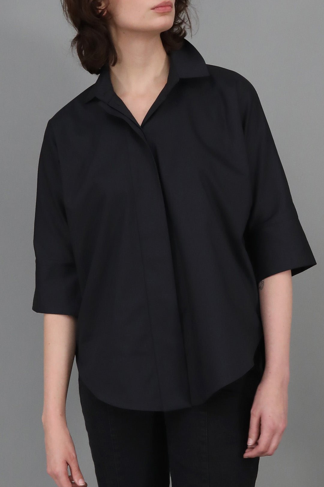 SAHANA DOLMAN SHIRT JACKET IN ITALIAN COTTON - Jarbo