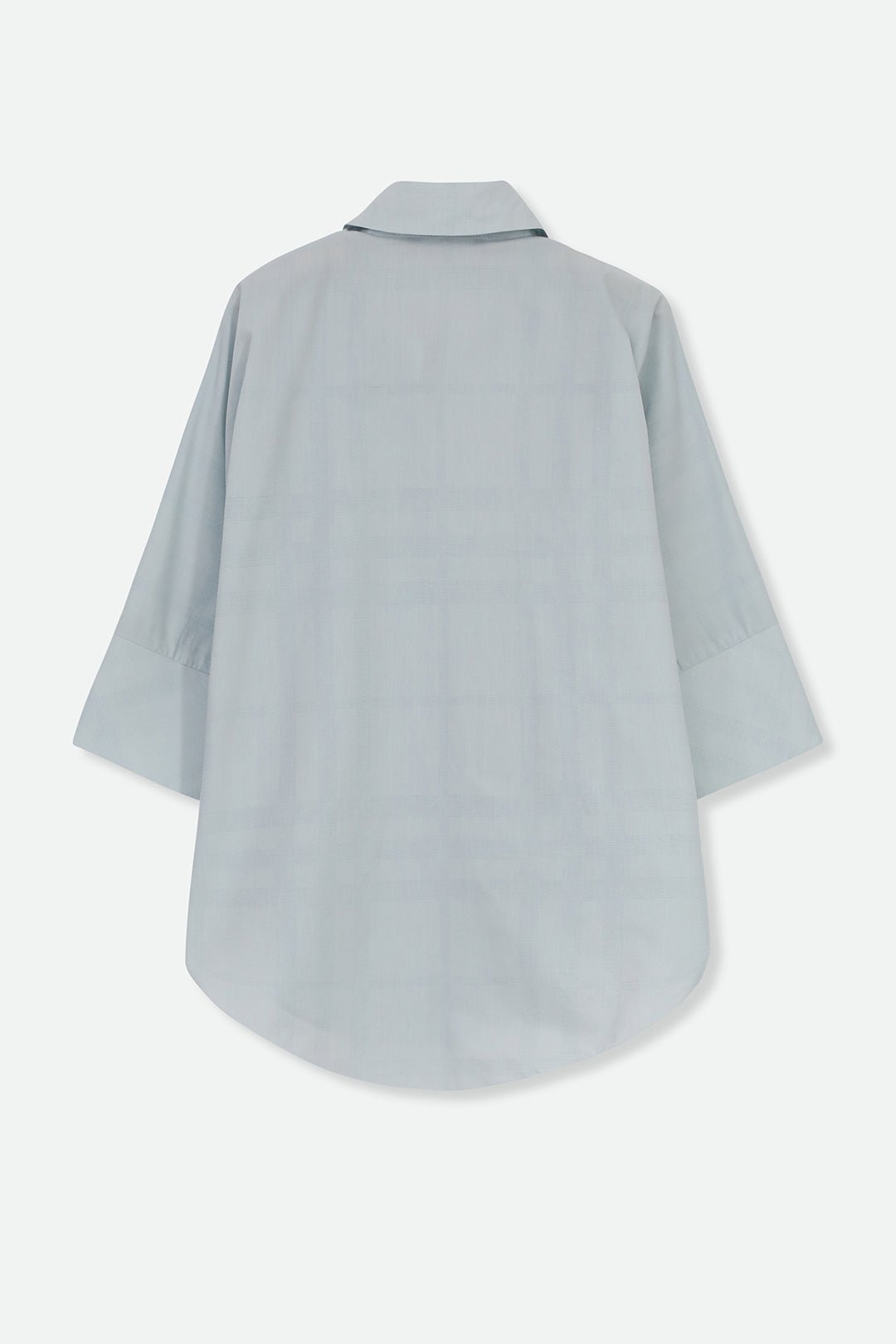 SAHANA IN ITALIAN COTTON LIGHT POPLIN CELADON CHECK - Jarbo